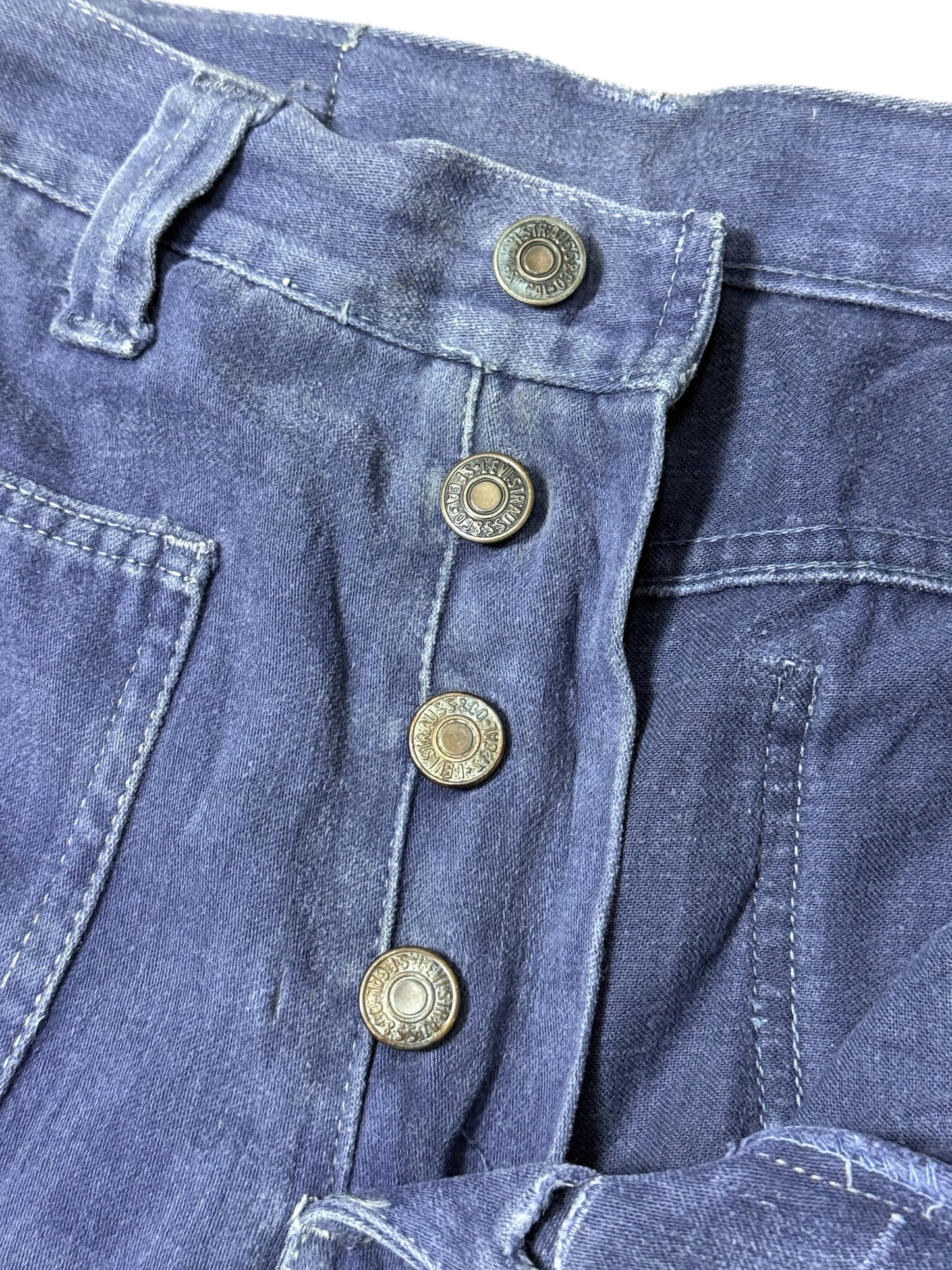 Vintage 1960s-70s Levis Big E Denim Jeans Blue Button Fly USA
