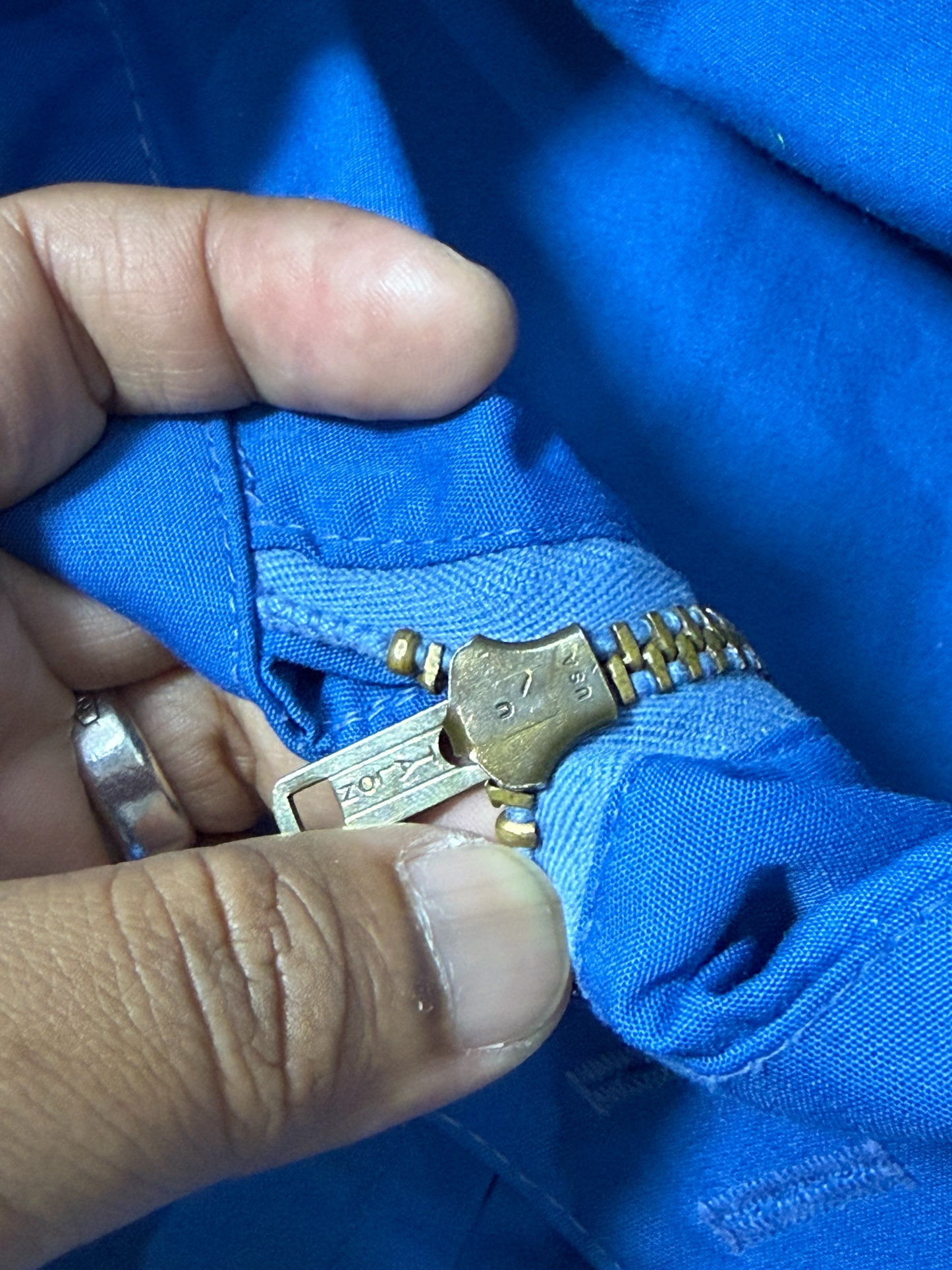 Vintage 1960s–70s Towncraft Penn-Prest Blue Zip Jacket
