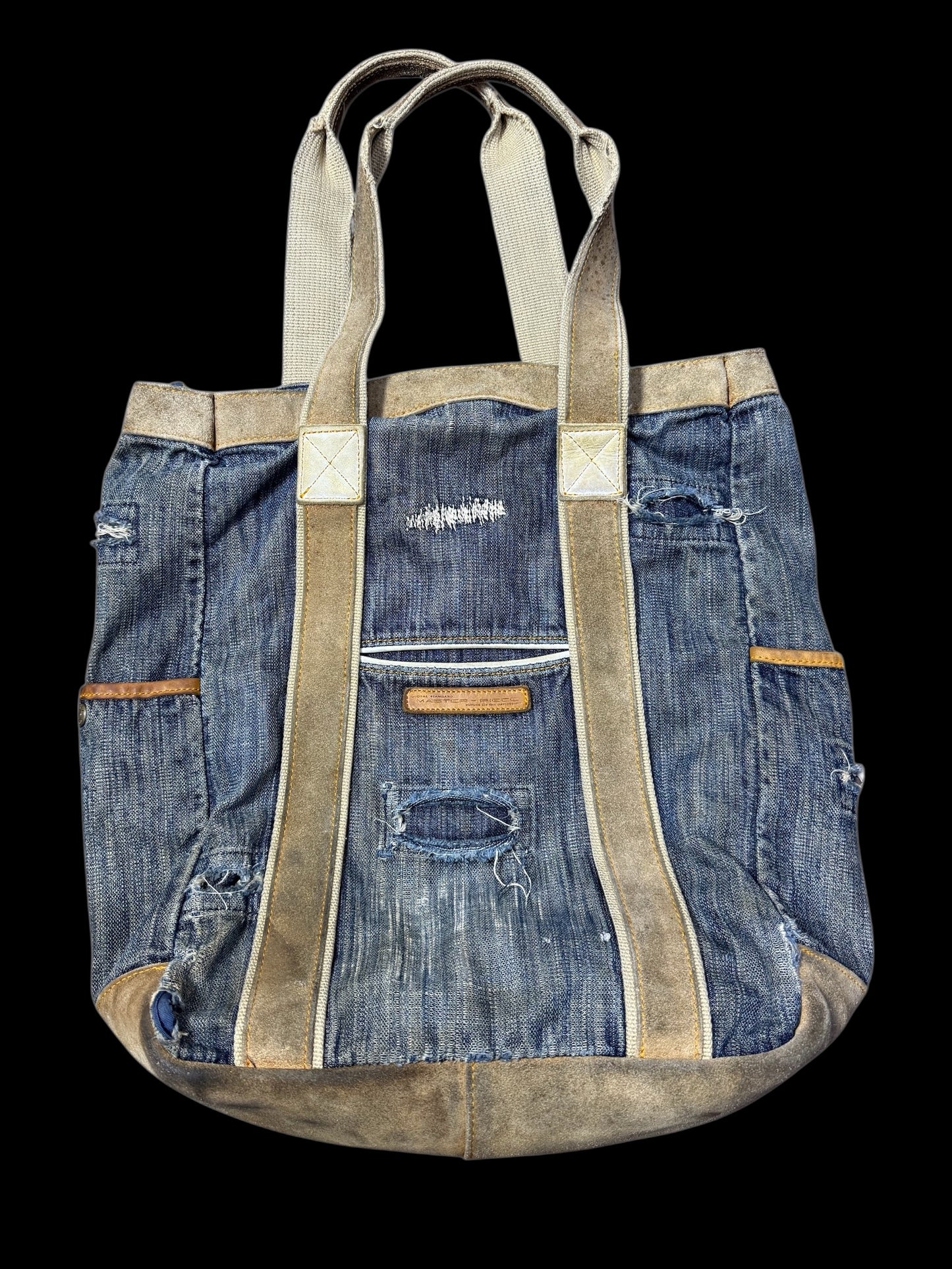 Master-Piece Japan Denim Suede Tote Bag