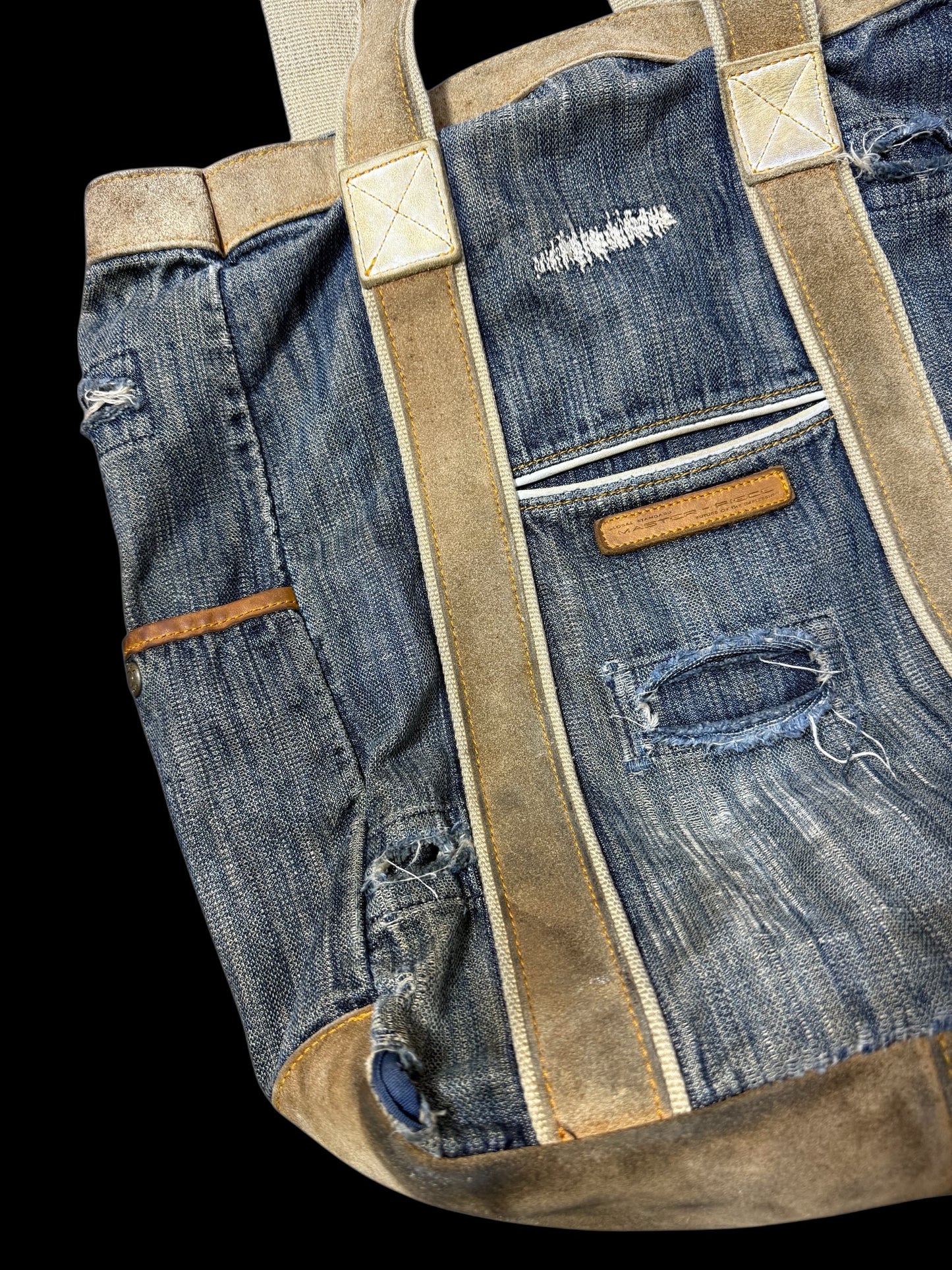 Master-Piece Japan Denim Suede Tote Bag