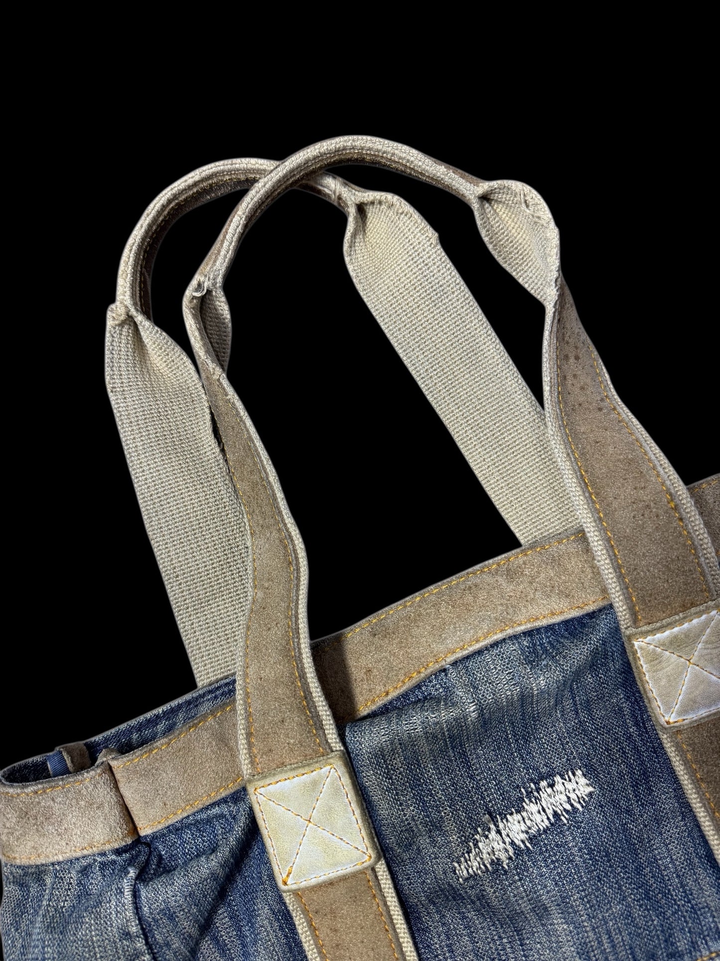 Master-Piece Japan Denim Suede Tote Bag