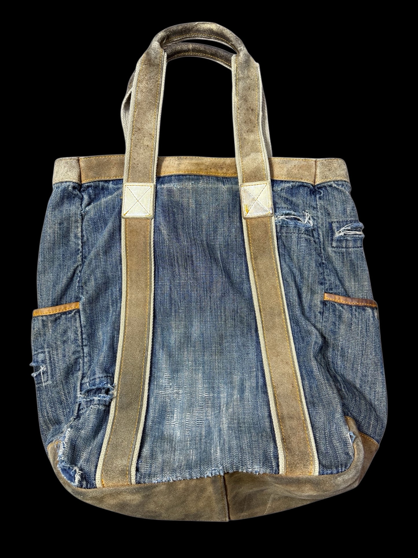 Master-Piece Japan Denim Suede Tote Bag
