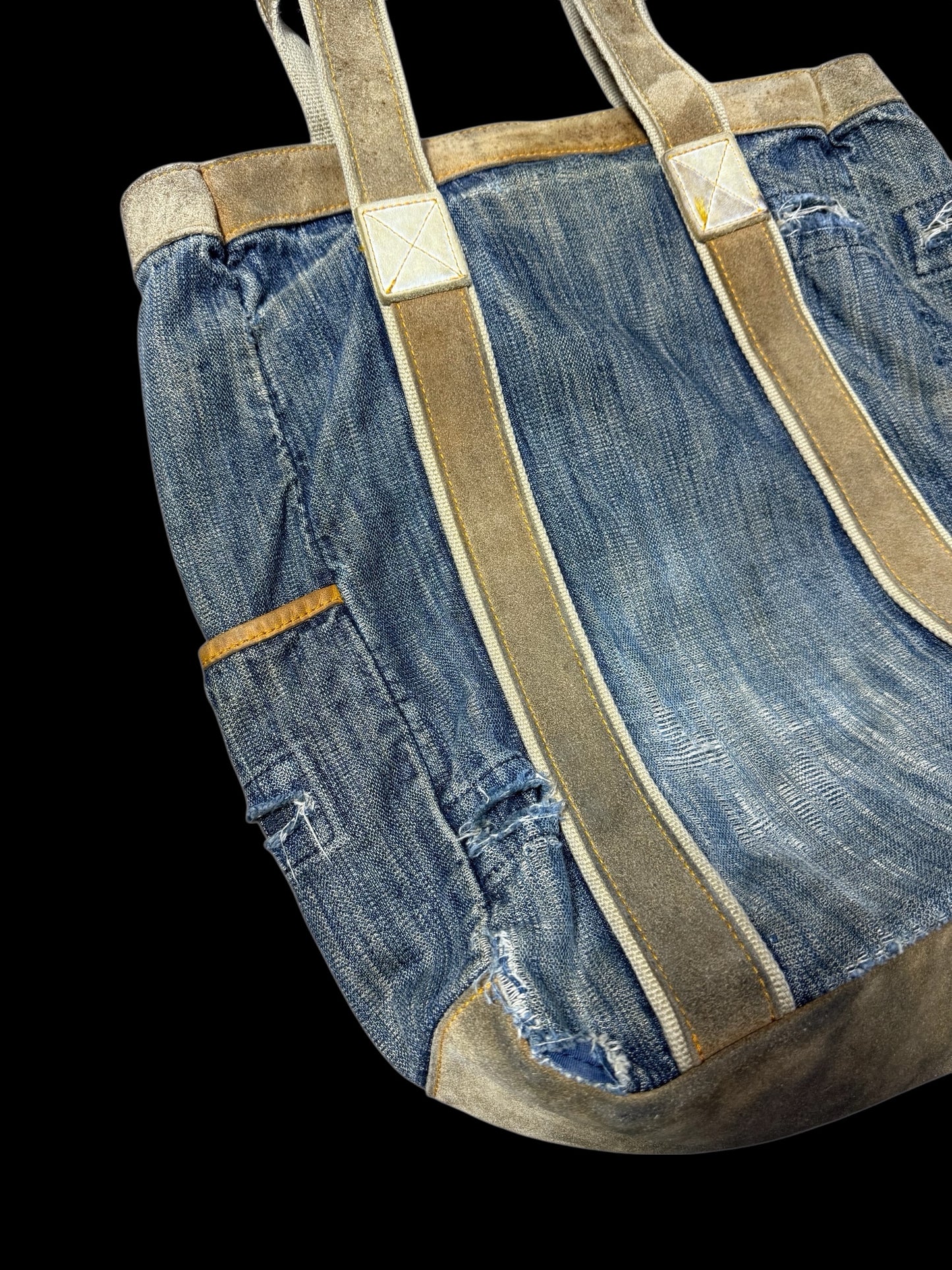 Master-Piece Japan Denim Suede Tote Bag