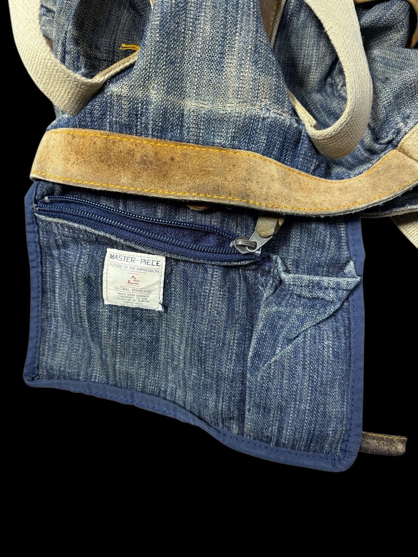 Master-Piece Japan Denim Suede Tote Bag