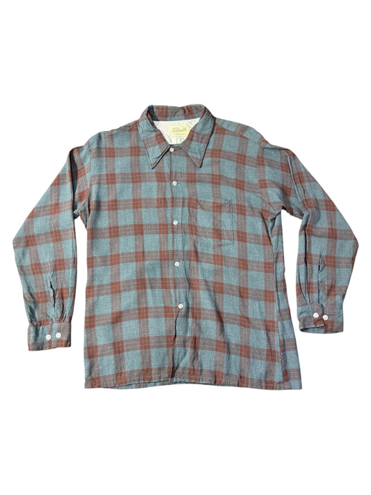 Vintage Arrow Chevella Plaid Flannel Shirt 1950s–60s