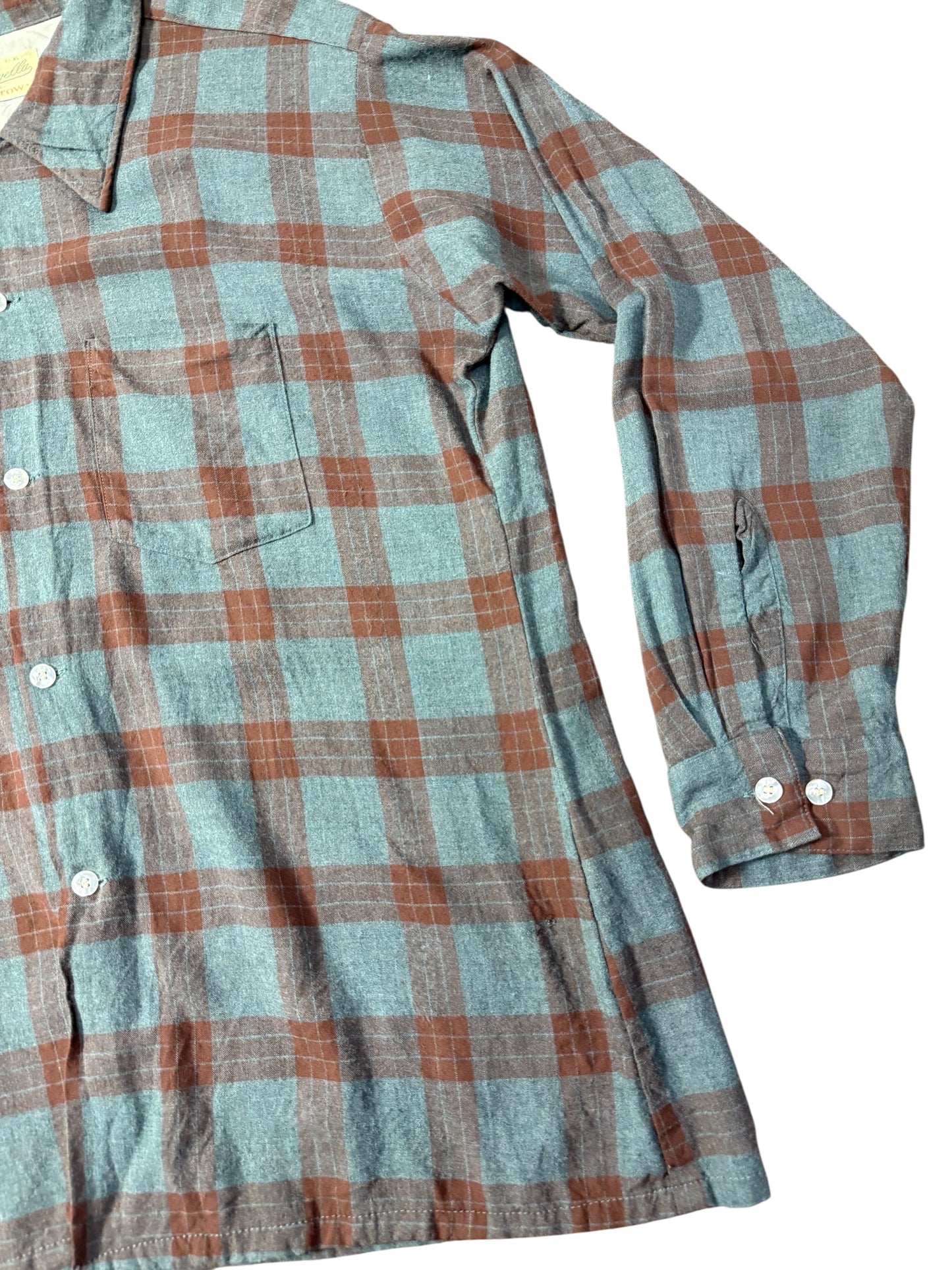 Vintage Arrow Chevella Plaid Flannel Shirt 1950s–60s