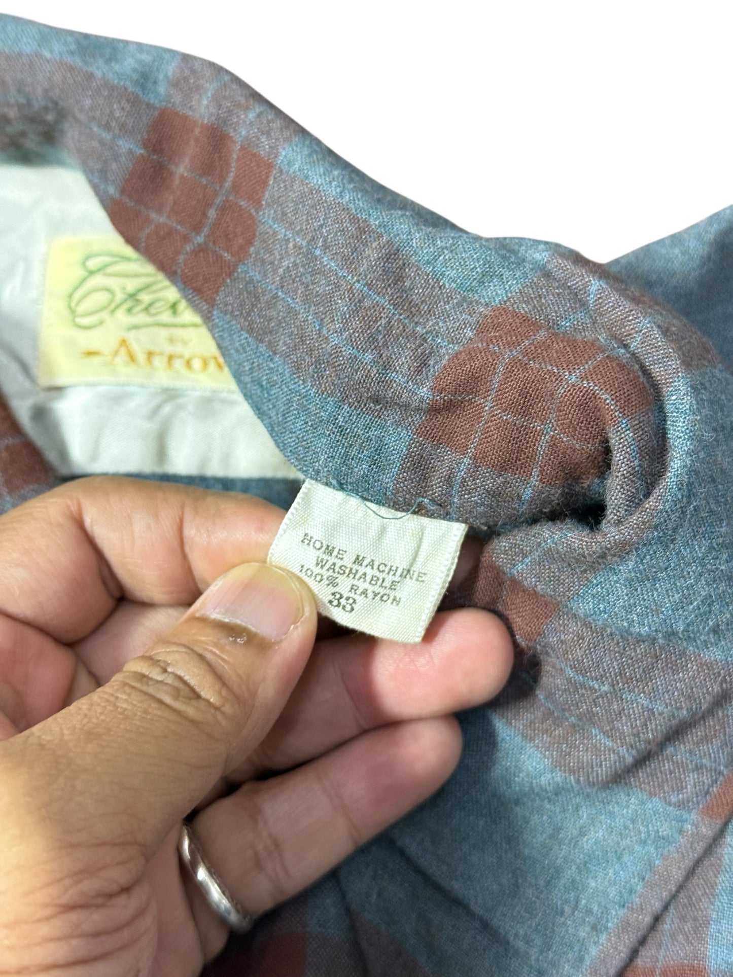 Vintage Arrow Chevella Plaid Flannel Shirt 1950s–60s