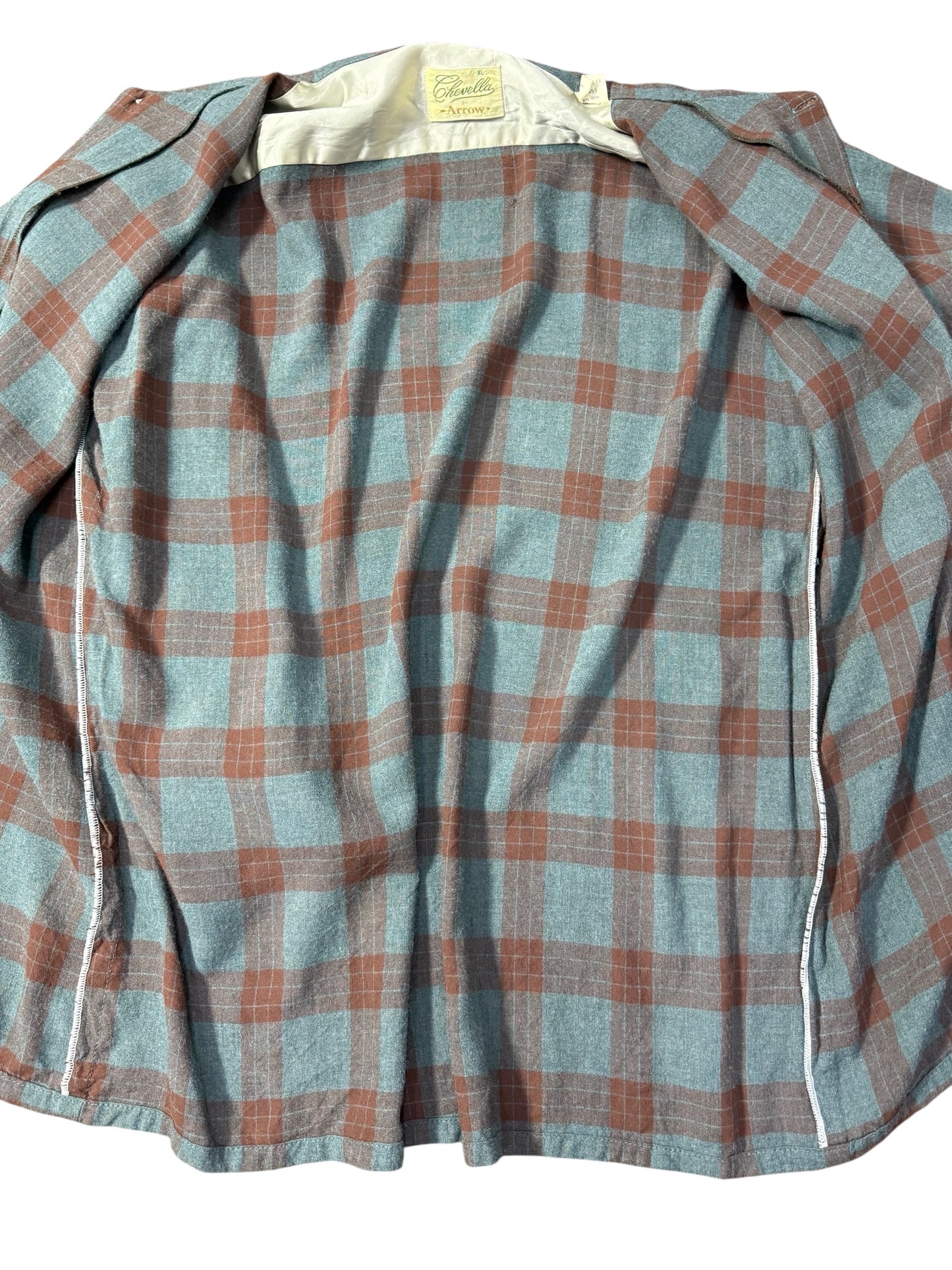 Vintage Arrow Chevella Plaid Flannel Shirt 1950s–60s