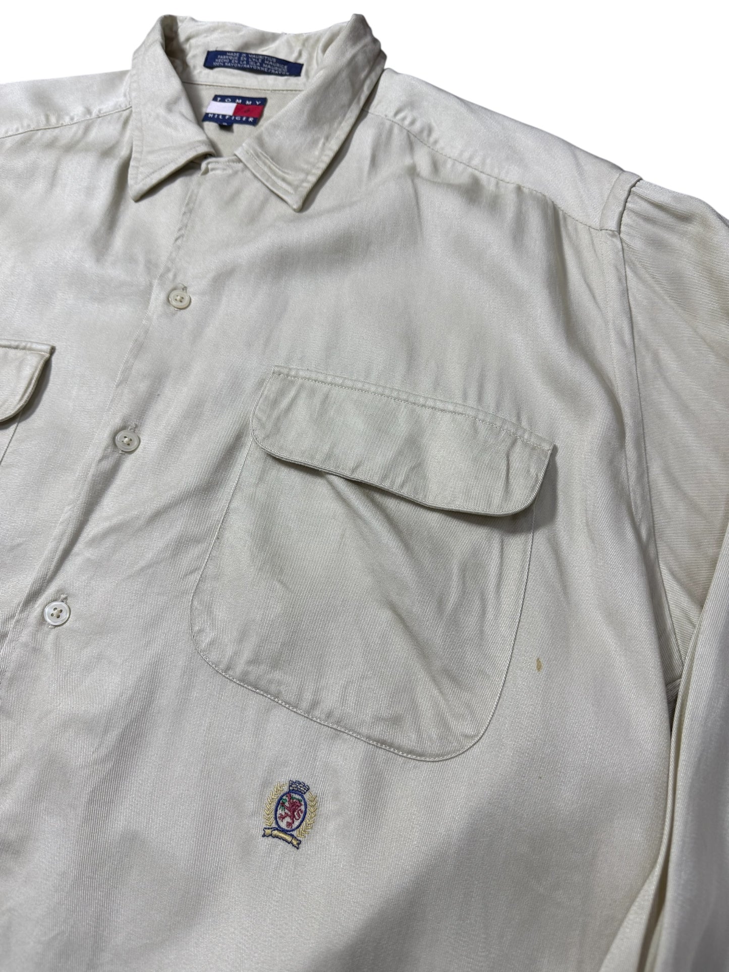 Vintage 90s Tommy Hilfiger Rayon Work Shirt