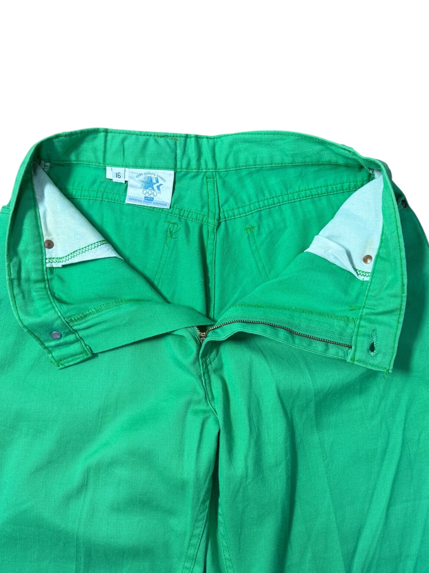 Vintage Levis Green Pants 1984 Olympic Games Official Staff Uniform