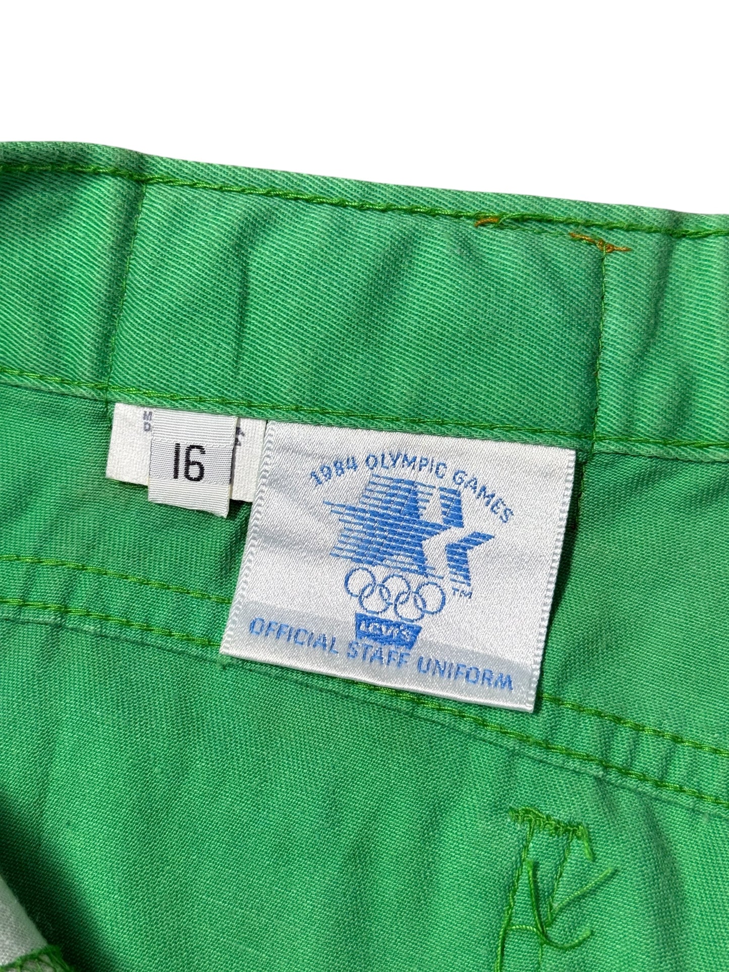 Vintage Levis Green Pants 1984 Olympic Games Official Staff Uniform