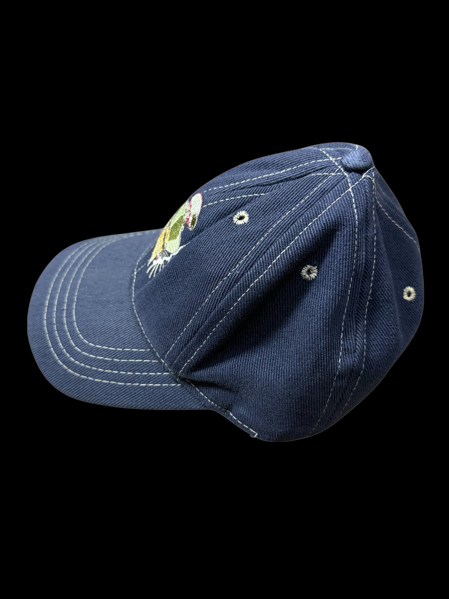 Vintage 1990s KIK WEAR Mushroom Embroidered Snapback Cap