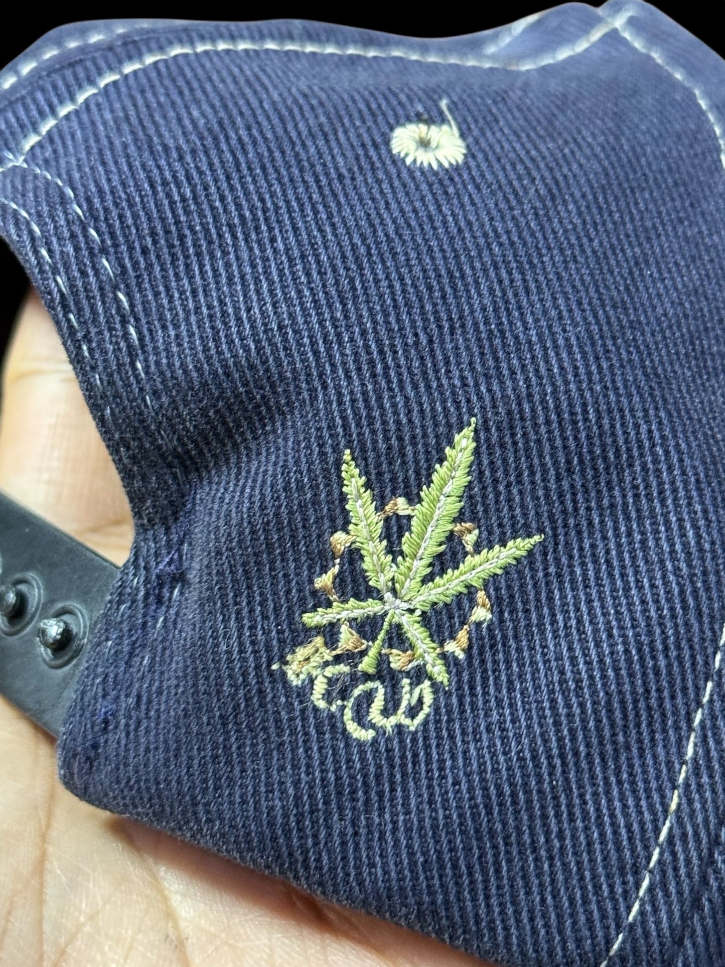 Vintage 1990s KIK WEAR Mushroom Embroidered Snapback Cap
