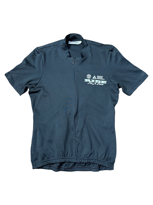 Vintage Gold’s Gym Ride for a Cure Women’s Cycling Jersey Half Zip USA