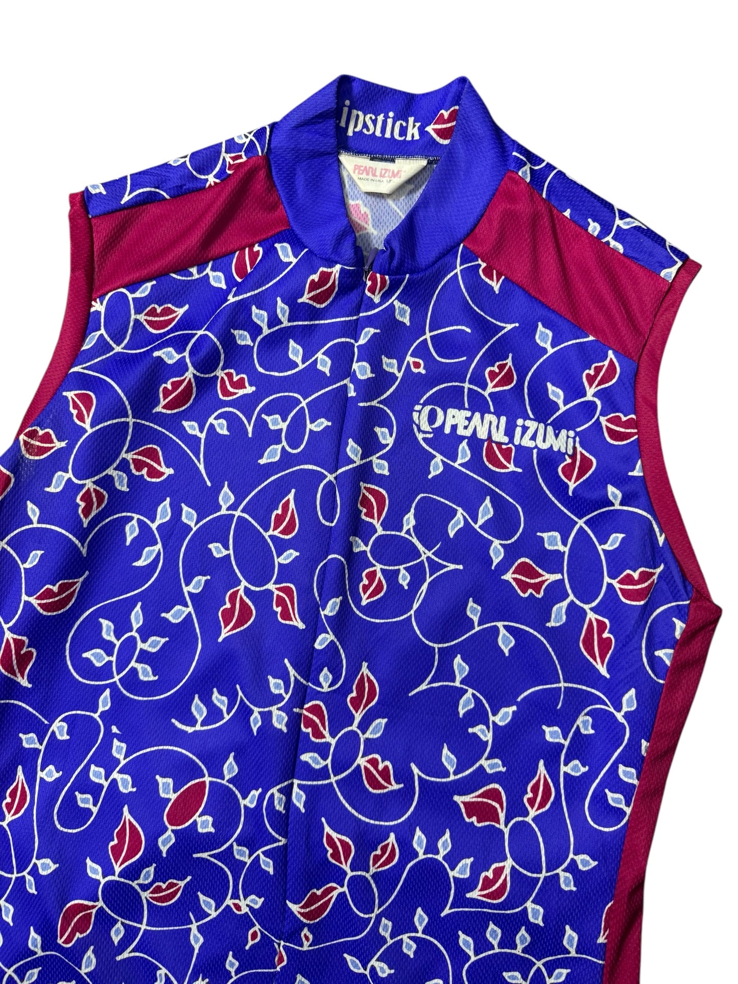 Vintage Pearl Izumi Lipstick Women’s Cycling Jersey Sleeveless USA Made