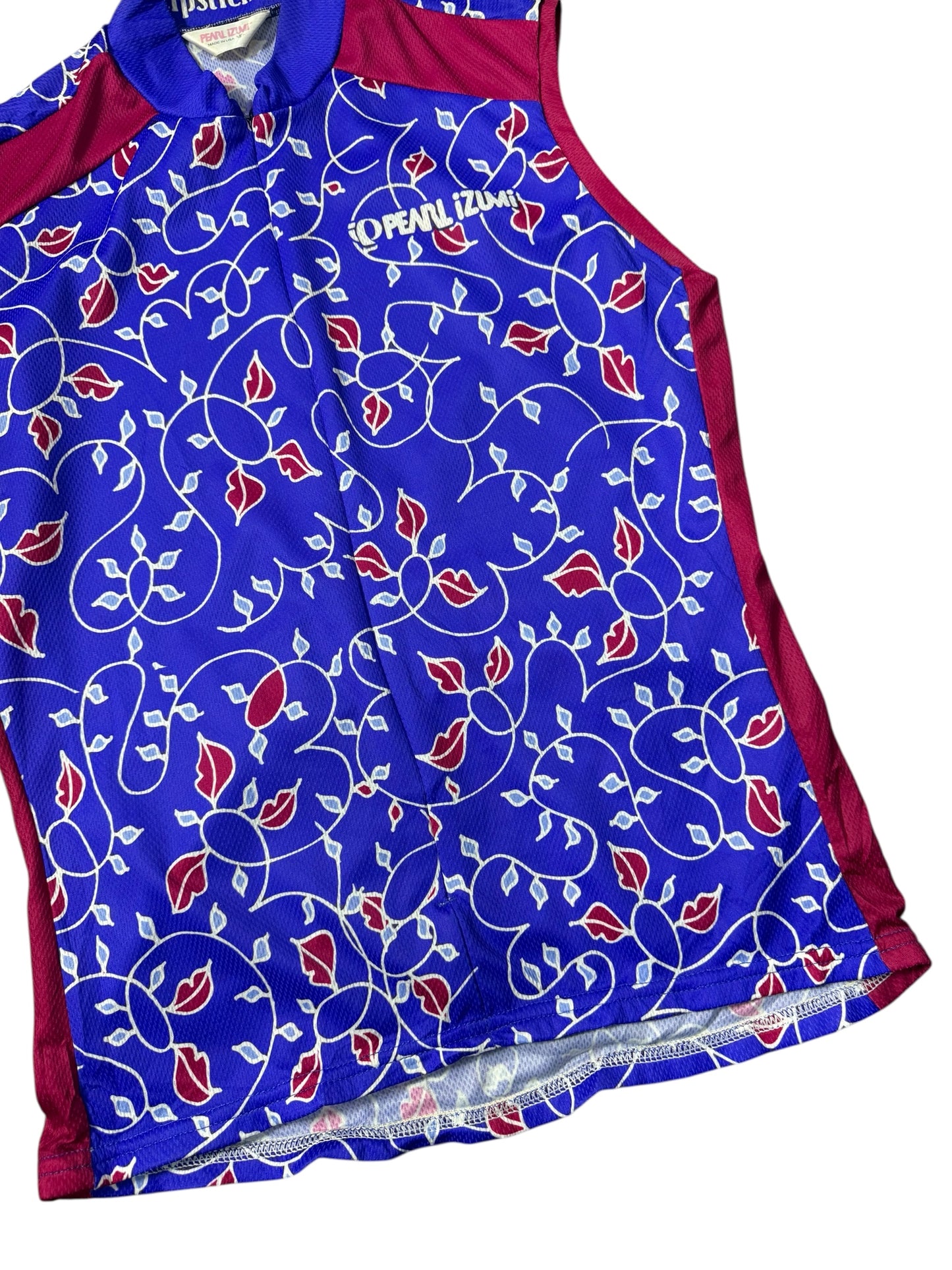 Vintage Pearl Izumi Lipstick Women’s Cycling Jersey Sleeveless USA Made