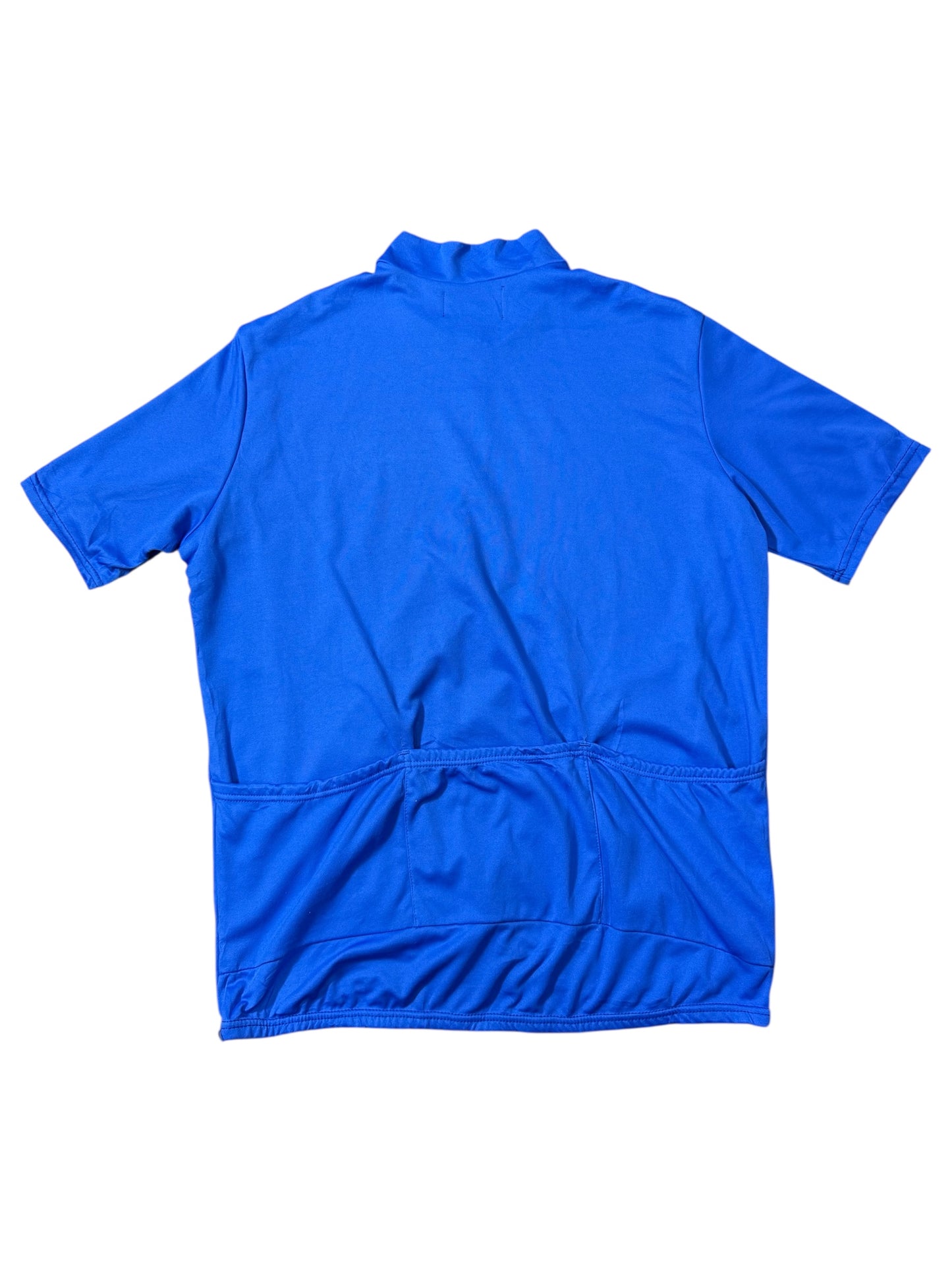 Vintage Performance Cycling Jersey Blue Half Zip Short Sleeve USA Made