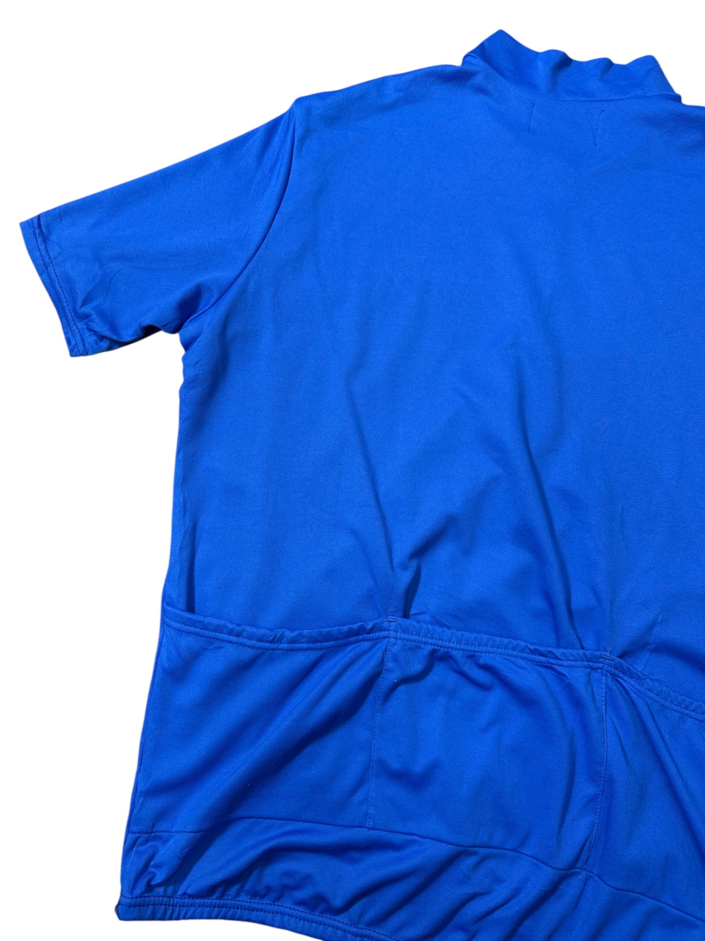 Vintage Performance Cycling Jersey Blue Half Zip Short Sleeve USA Made
