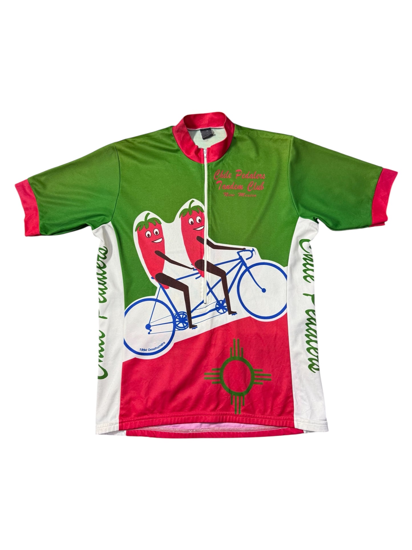 Vintage Cycling Jersey Chile Pedalers Tandem Club New Mexico 1994 Graphic