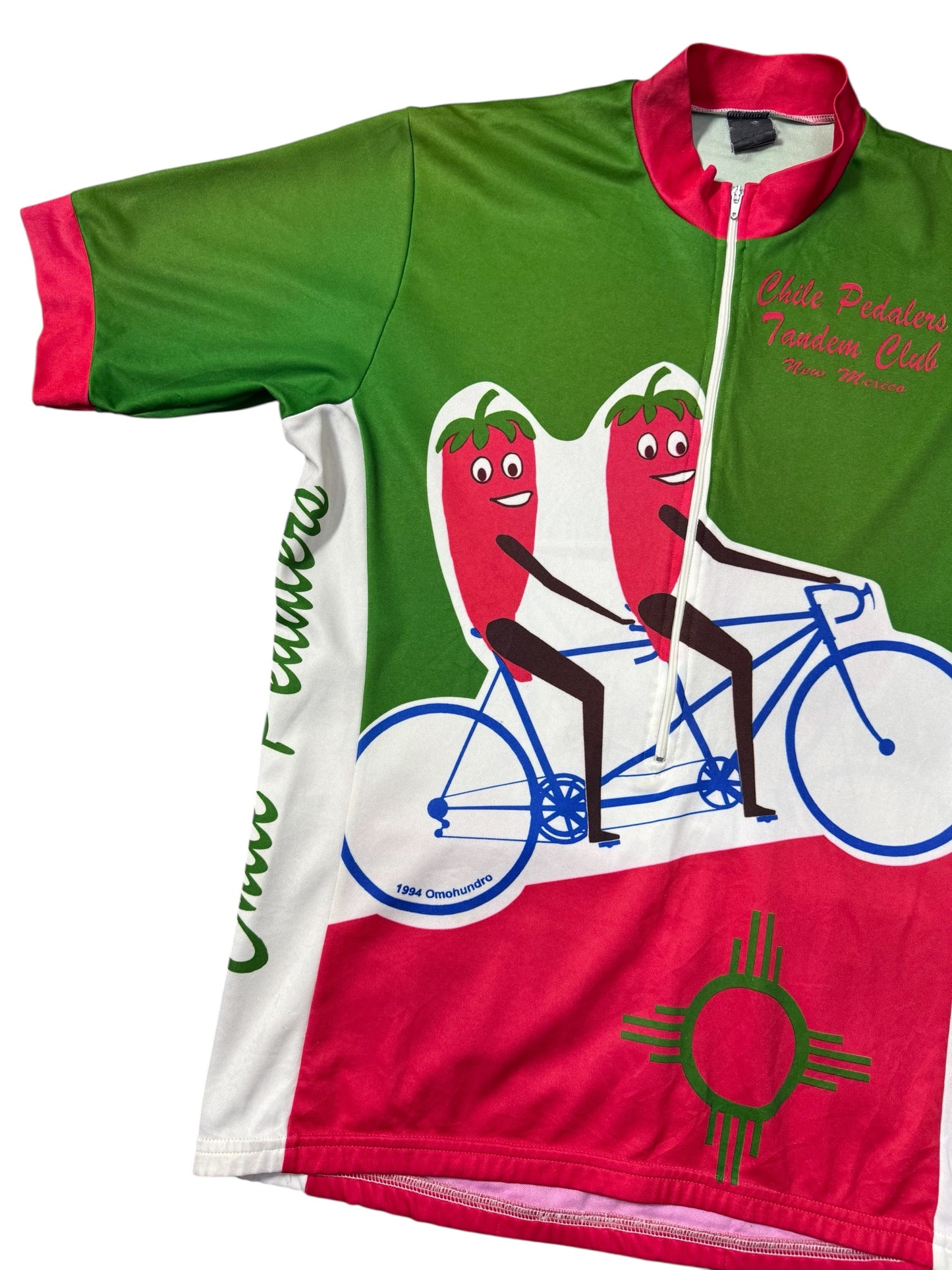 Vintage Cycling Jersey Chile Pedalers Tandem Club New Mexico 1994 Graphic