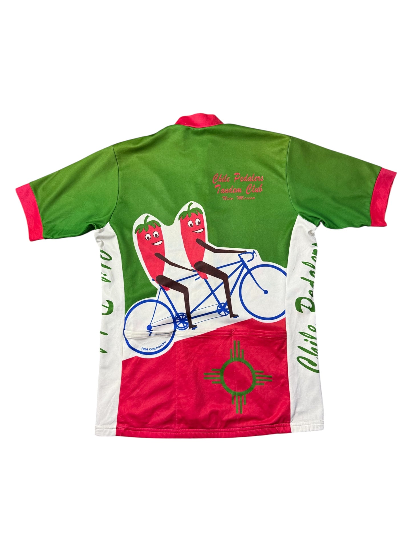 Vintage Cycling Jersey Chile Pedalers Tandem Club New Mexico 1994 Graphic