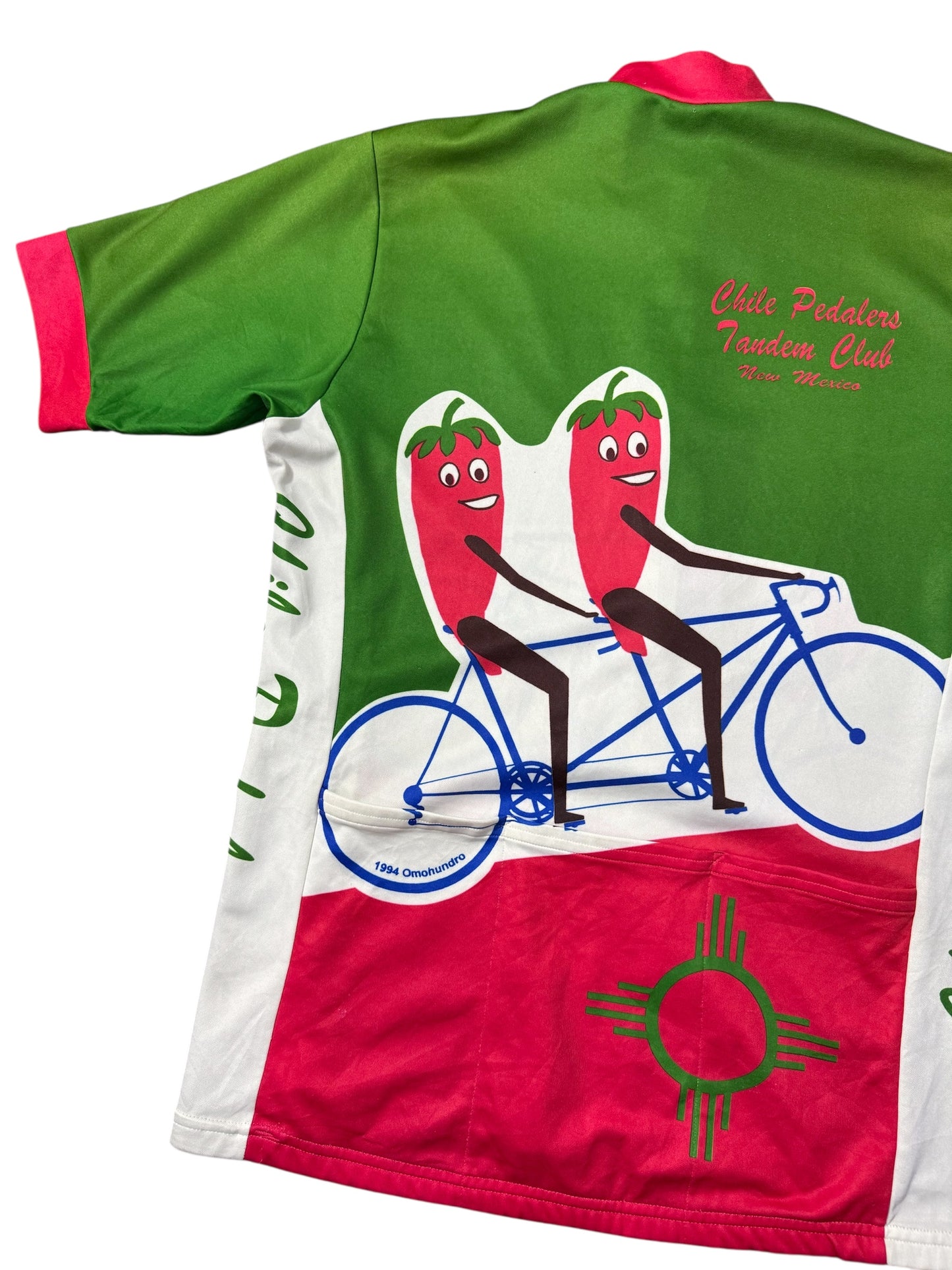 Vintage Cycling Jersey Chile Pedalers Tandem Club New Mexico 1994 Graphic