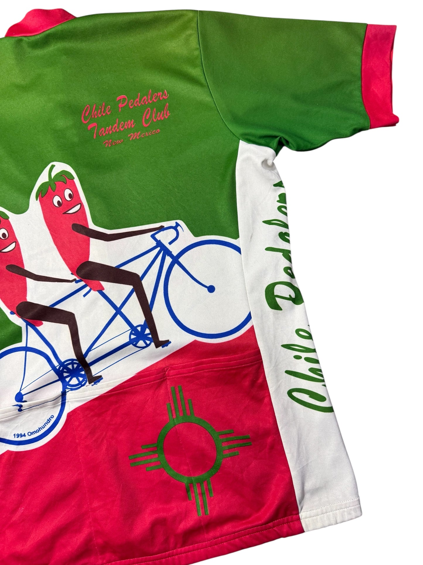 Vintage Cycling Jersey Chile Pedalers Tandem Club New Mexico 1994 Graphic