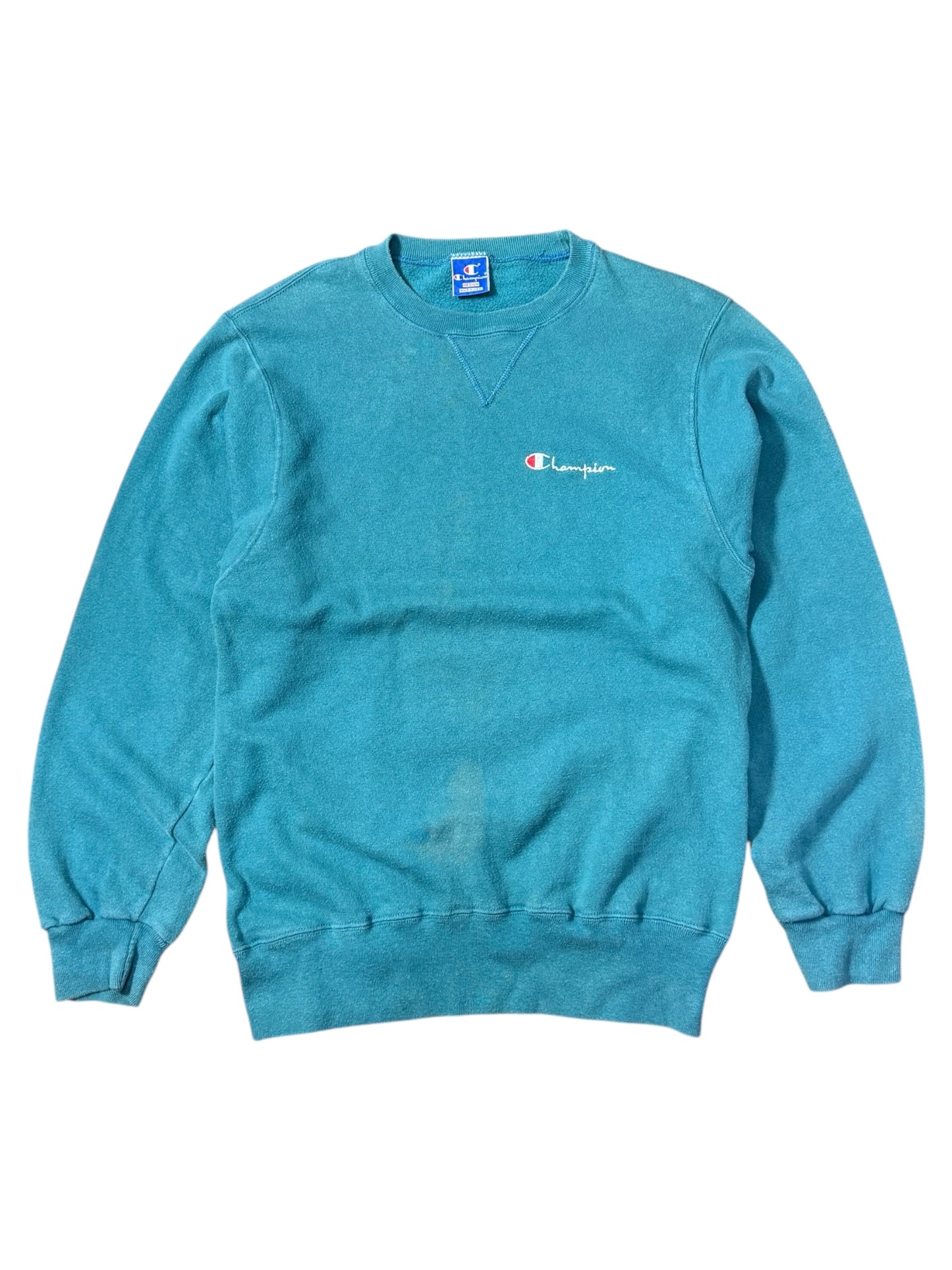 Vintage Champion Crewneck Sweatshirt Made in USA Teal Blue
