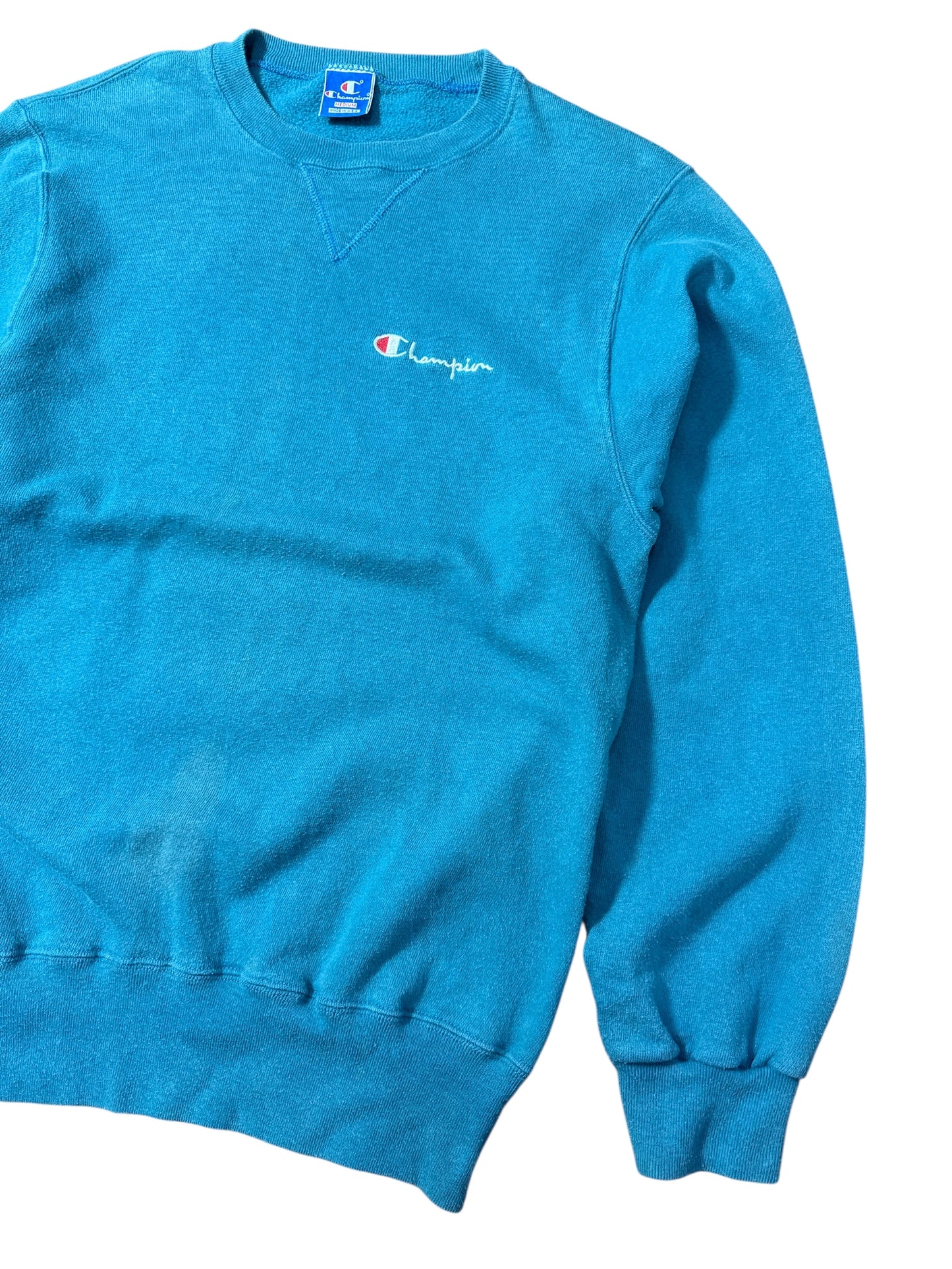 Vintage Champion Crewneck Sweatshirt Made in USA Teal Blue