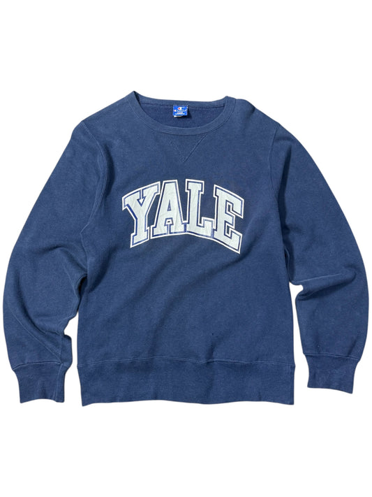 Vintage Champion Yale University Crewneck Sweatshirt Navy Blue