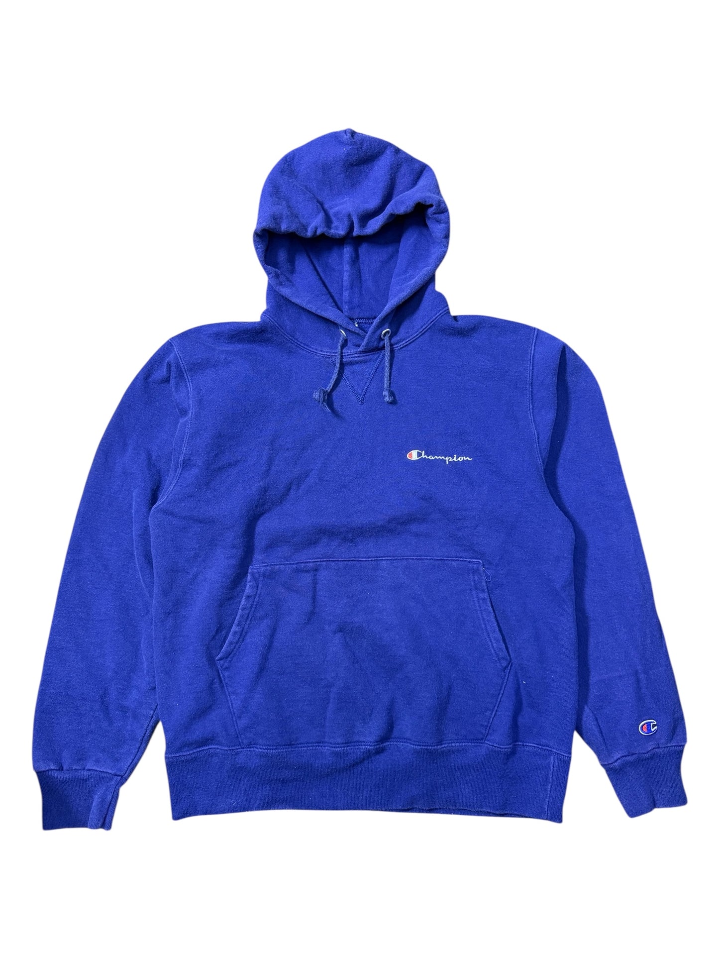 Vintage 90s Champion Hoodie Made in USA Blue Pullover Sweatshirt