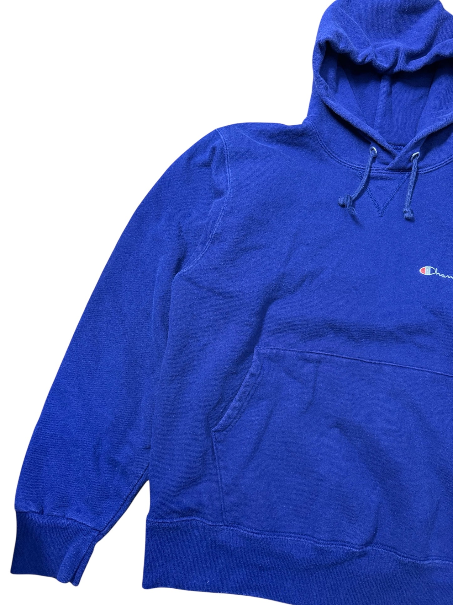 Vintage 90s Champion Hoodie Made in USA Blue Pullover Sweatshirt