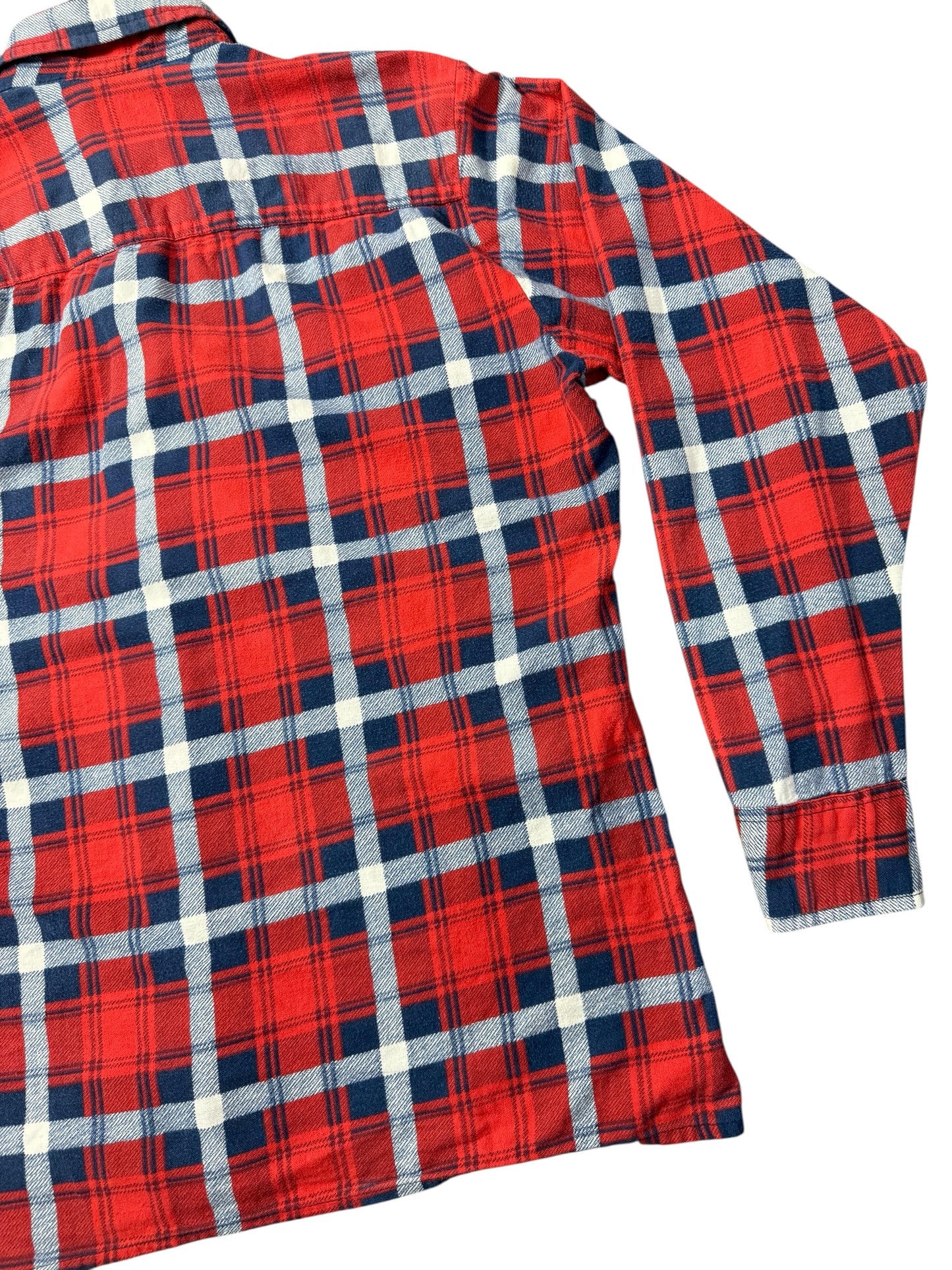 Vintage 1990s Dickies Red Plaid Flannel Shirt Made in USA Size S
