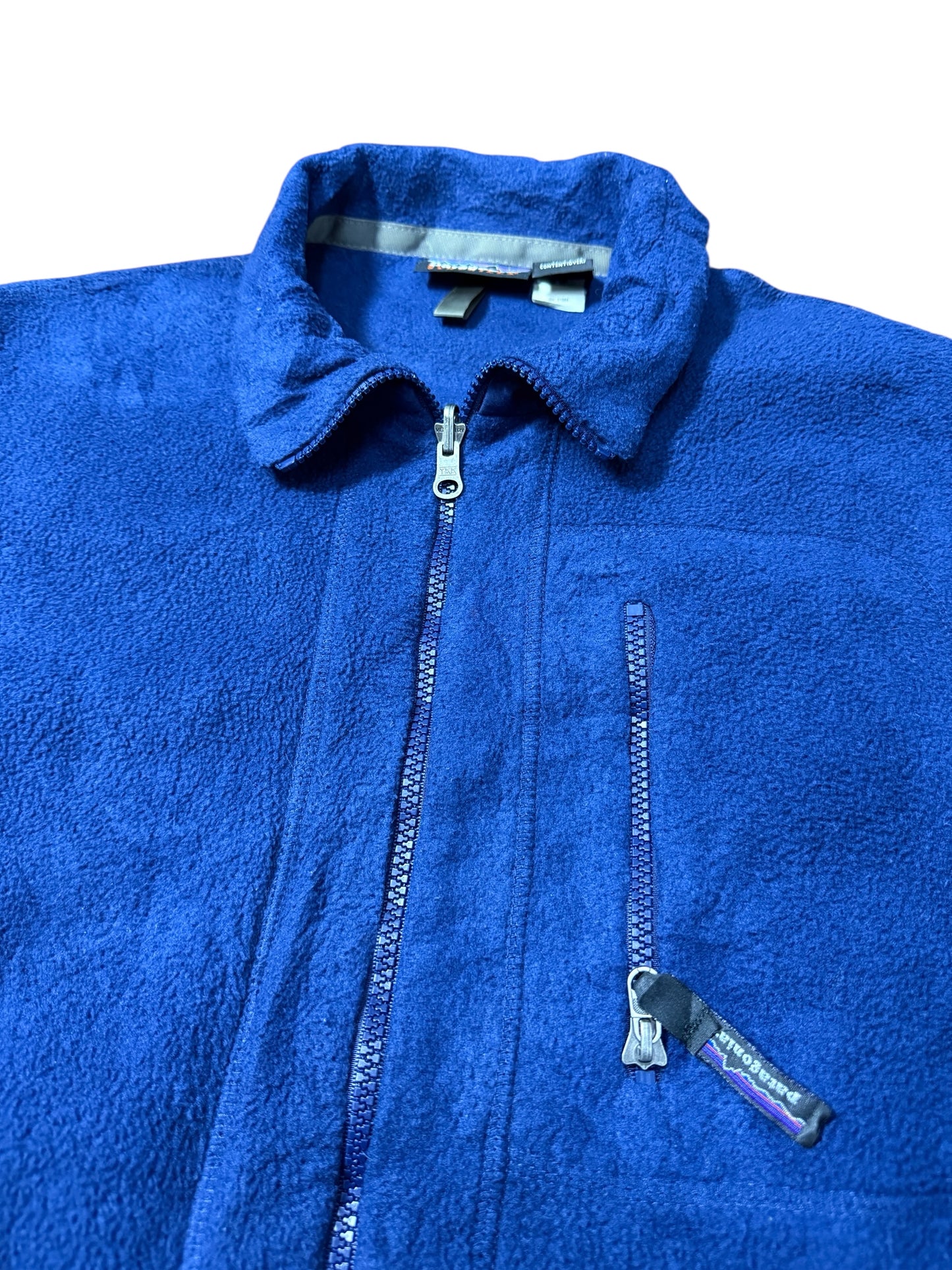 Vintage 90s Patagonia Synchilla Fleece Jacket Blue USA Made