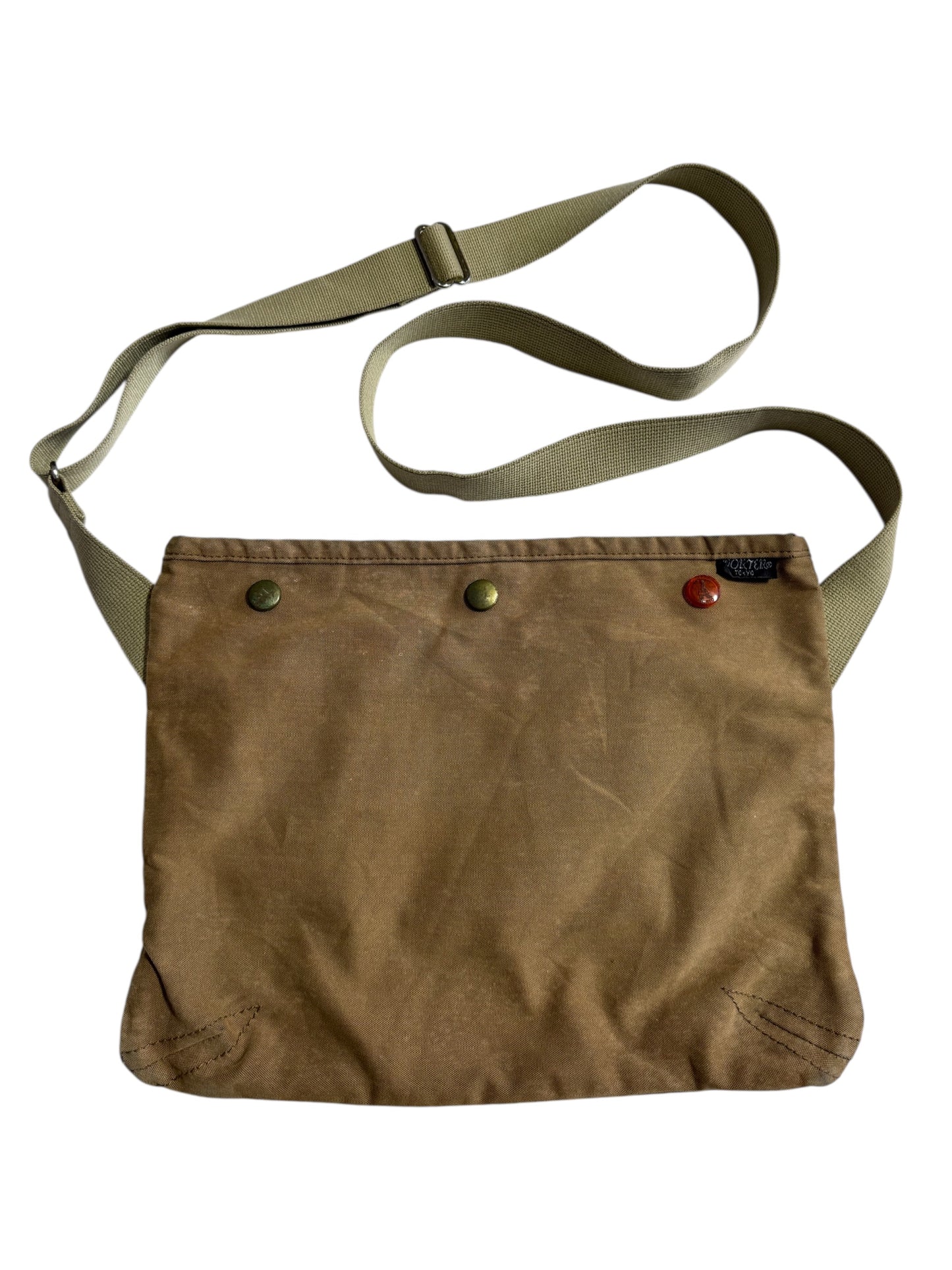 Porter Yoshida Tokyo Canvas Shoulder Bag Brown Crossbody Made in Japan
