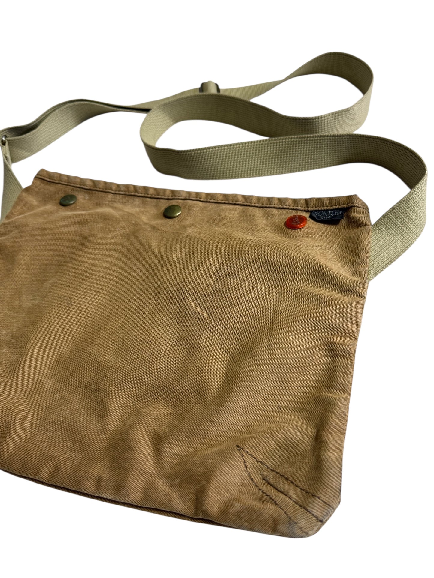 Porter Yoshida Tokyo Canvas Shoulder Bag Brown Crossbody Made in Japan
