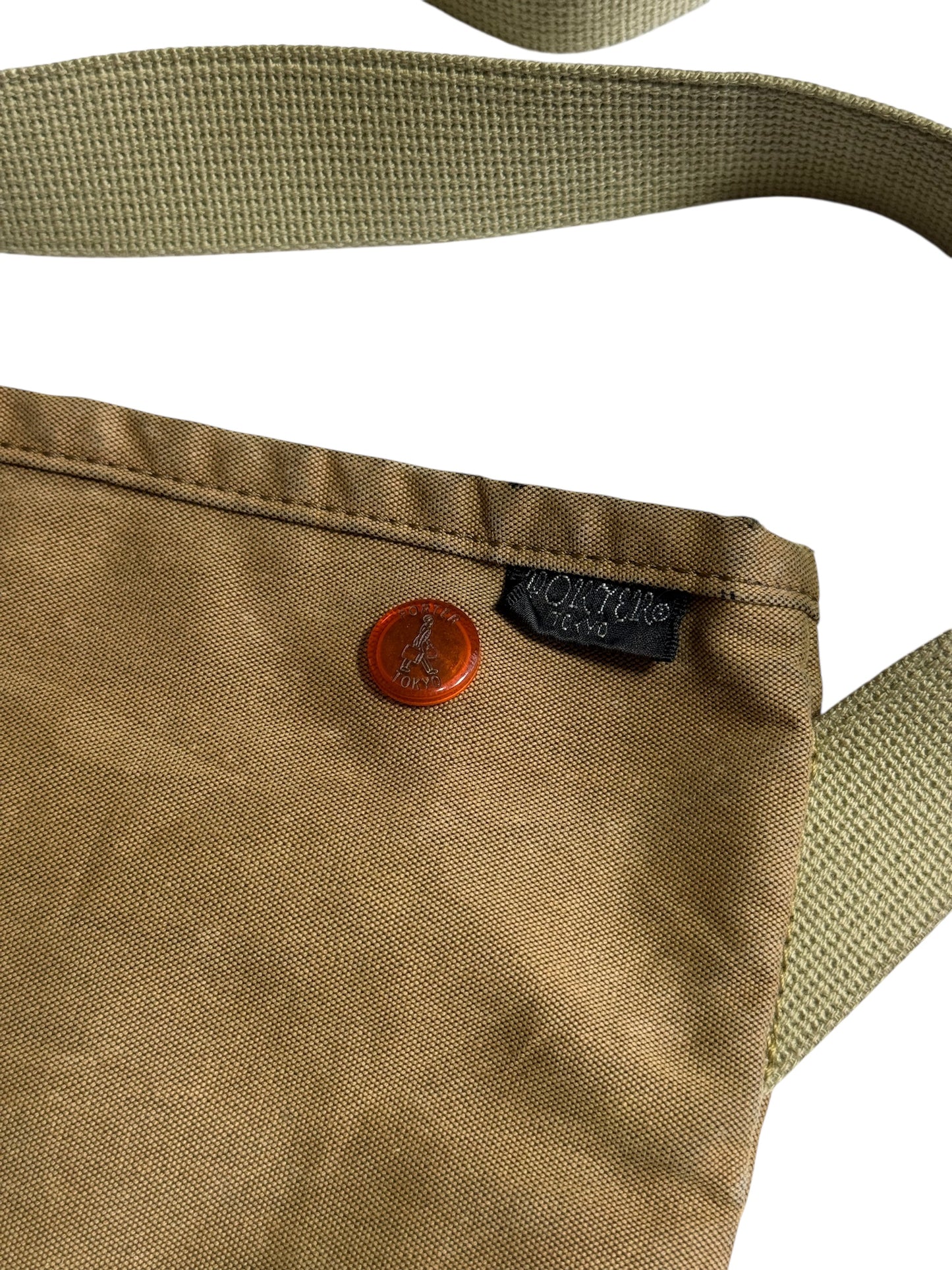 Porter Yoshida Tokyo Canvas Shoulder Bag Brown Crossbody Made in Japan