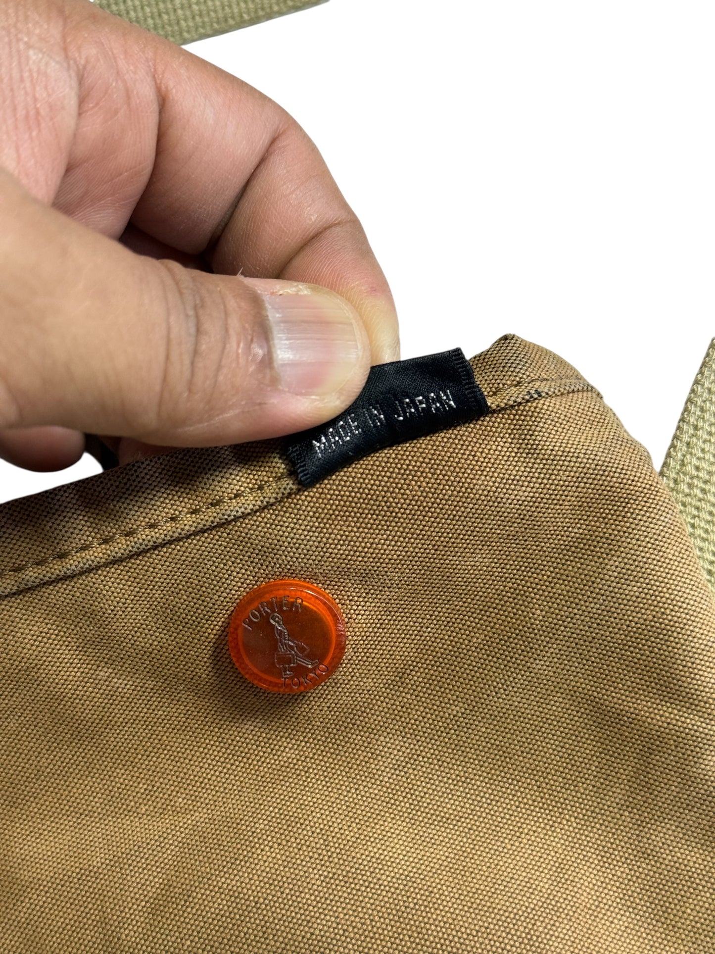 Porter Yoshida Tokyo Canvas Shoulder Bag Brown Crossbody Made in Japan