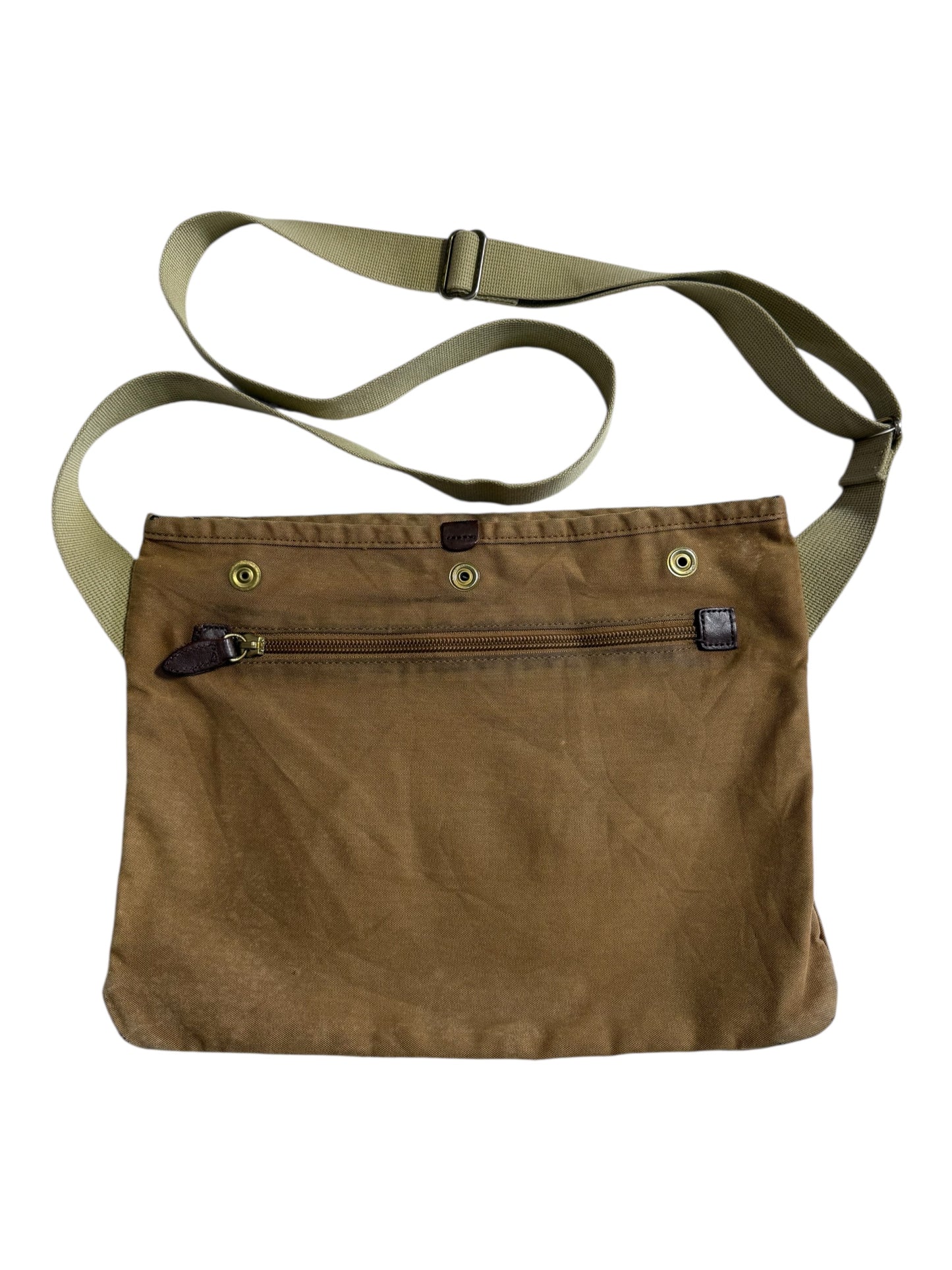Porter Yoshida Tokyo Canvas Shoulder Bag Brown Crossbody Made in Japan