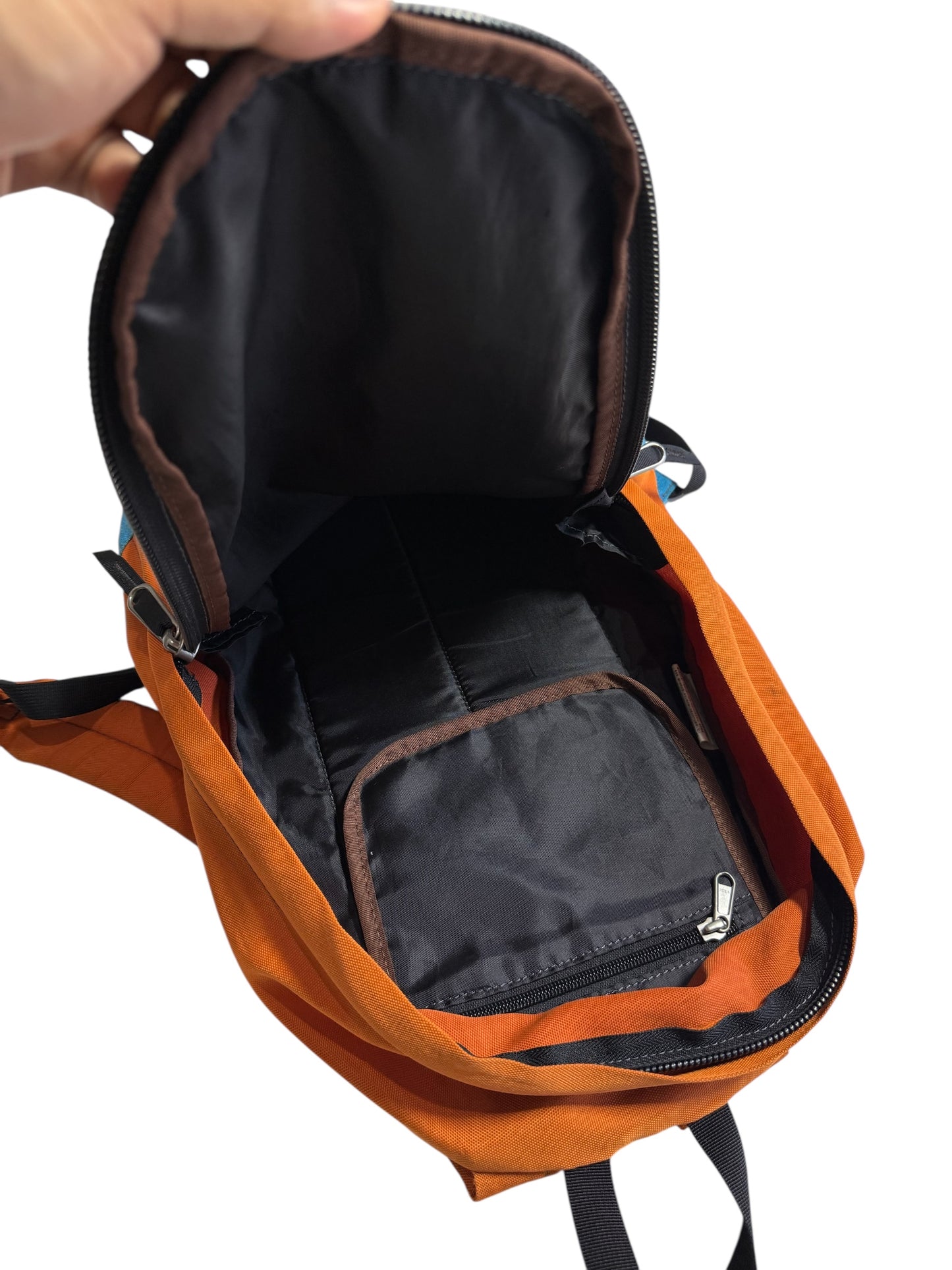 Wild Things North Conway USA Backpack Orange Blue Vintage Lightning Bolt