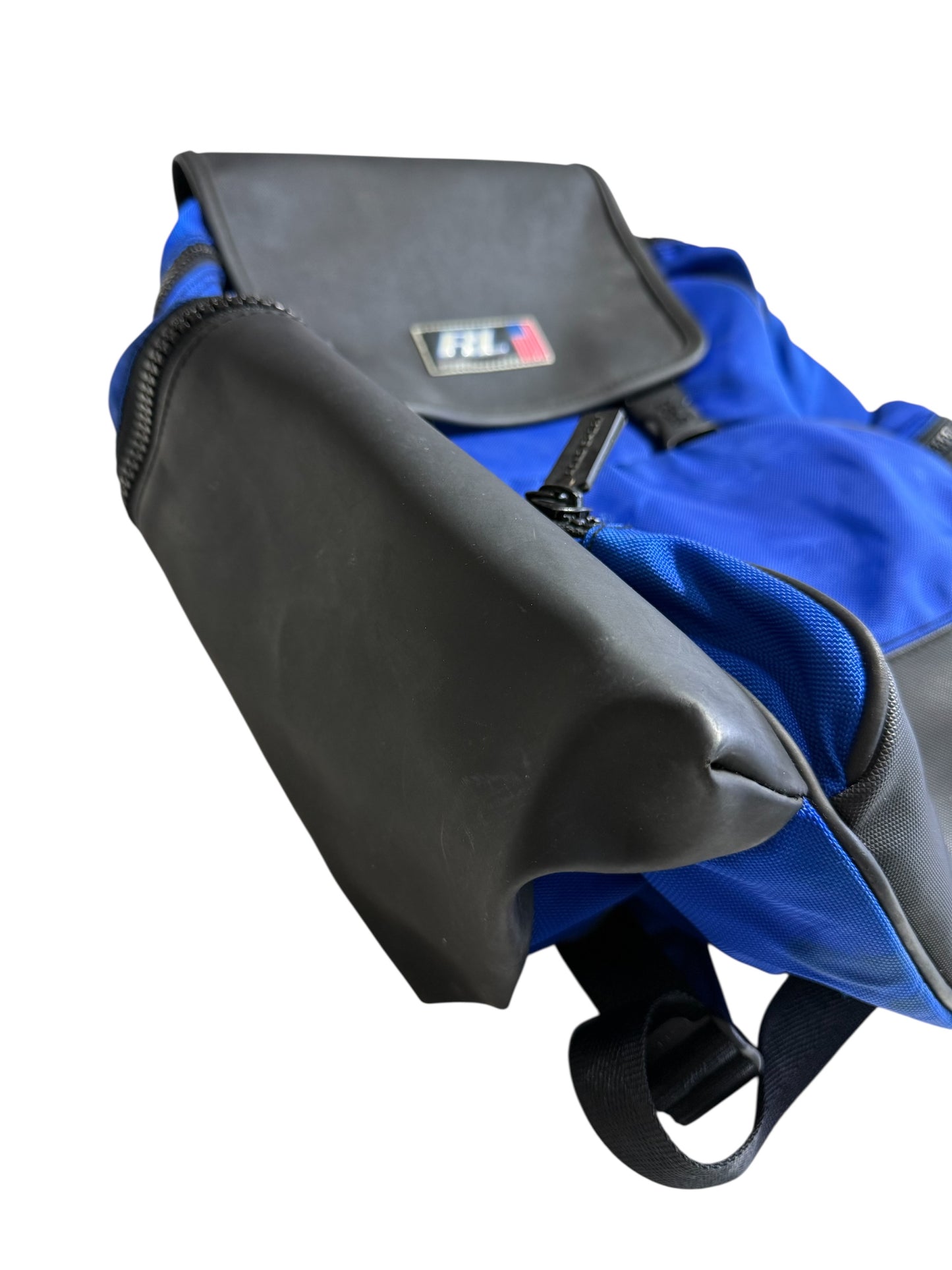 Vintage Polo Sport Ralph Lauren RL Backpack Blue Black 90s
