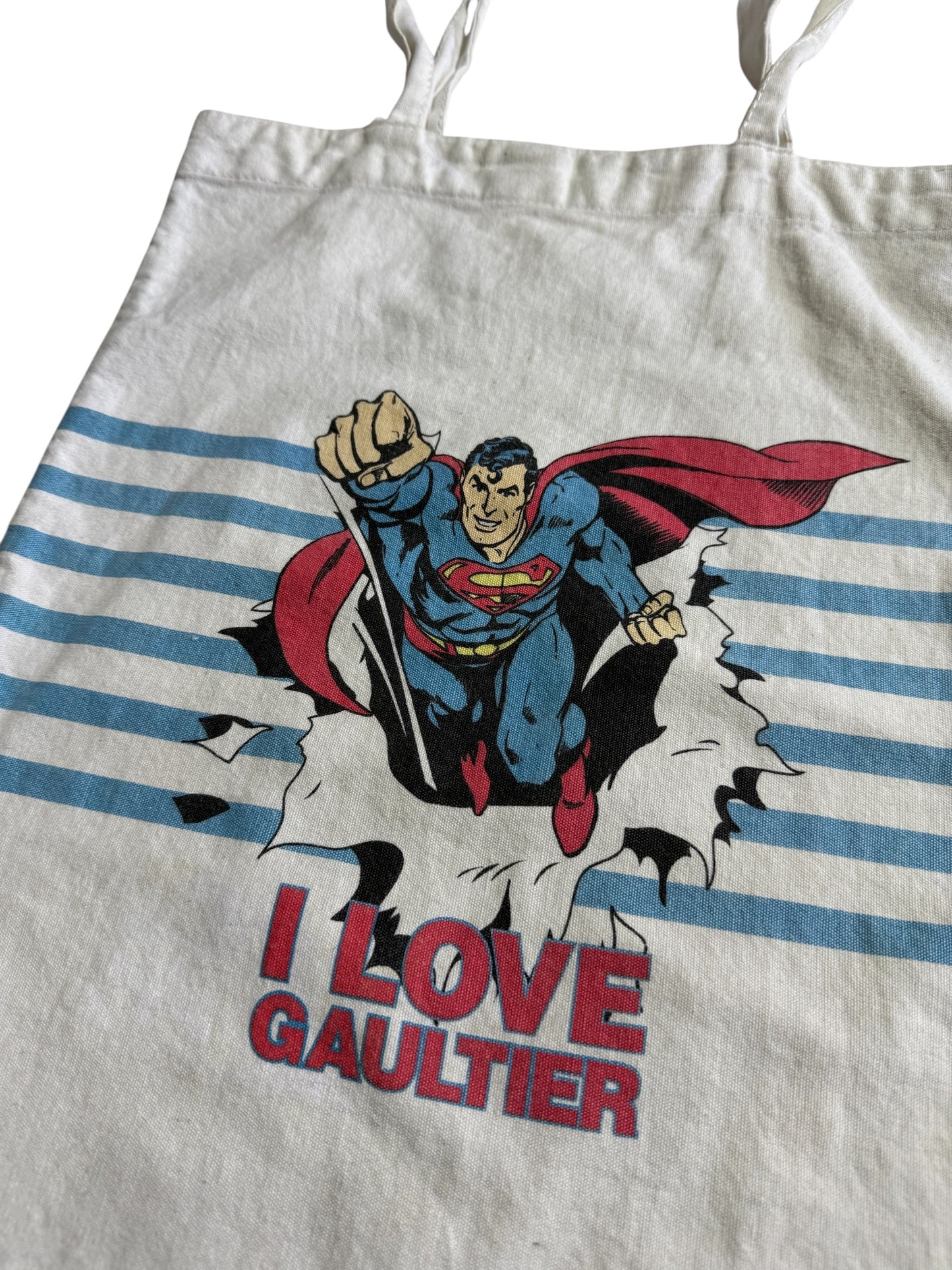 Jean Paul Gaultier DC Comics Double Graphic Tote Bag Superman Wonder Woman