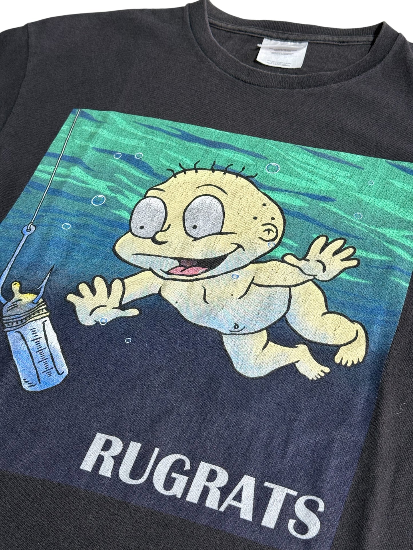 Vintage Rugrats T-Shirt Tommy Pickles Nirvana Parody Graphic Y2K Cartoon