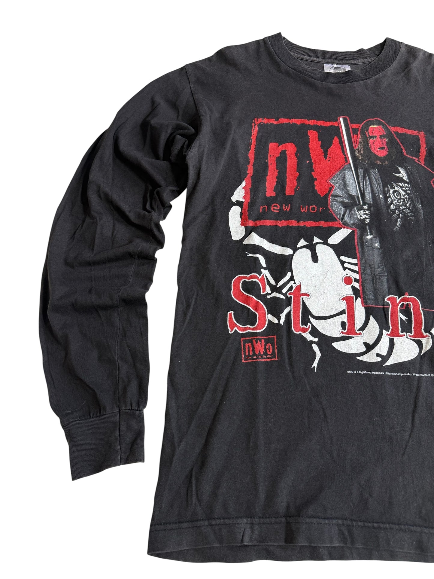 Vintage 1998 Sting NWO Long Sleeve Shirt WCW The Planet Inc Made in USA