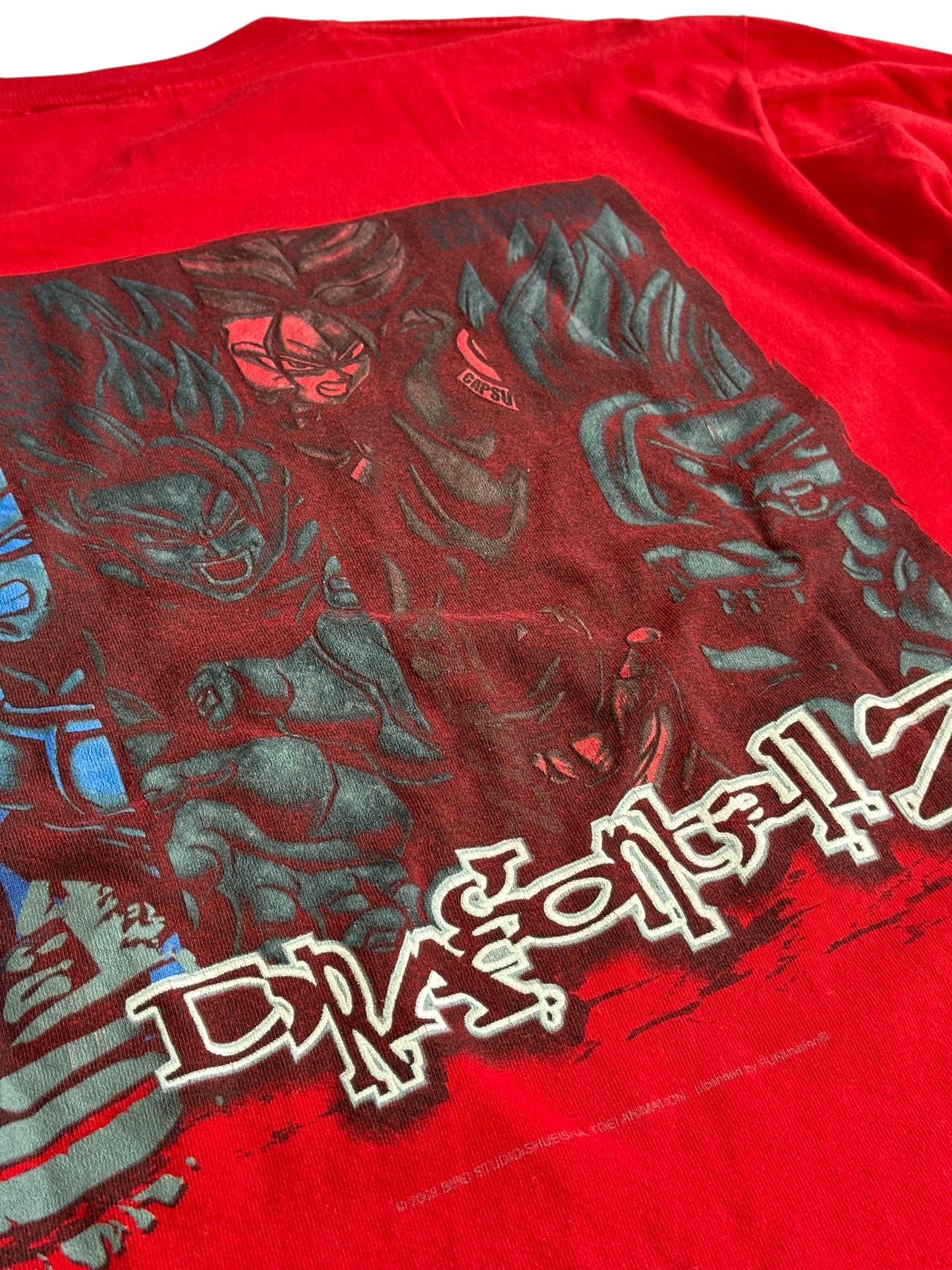 Vintage 2002 Dragon Ball Z Long Sleeve Shirt Red Anime Graphic