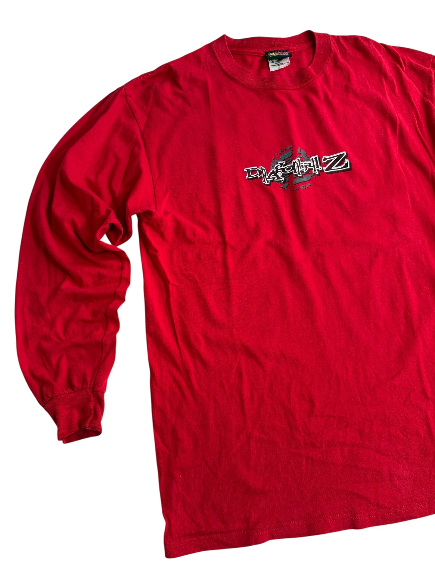 Vintage 2002 Dragon Ball Z Long Sleeve Shirt Red Anime Graphic