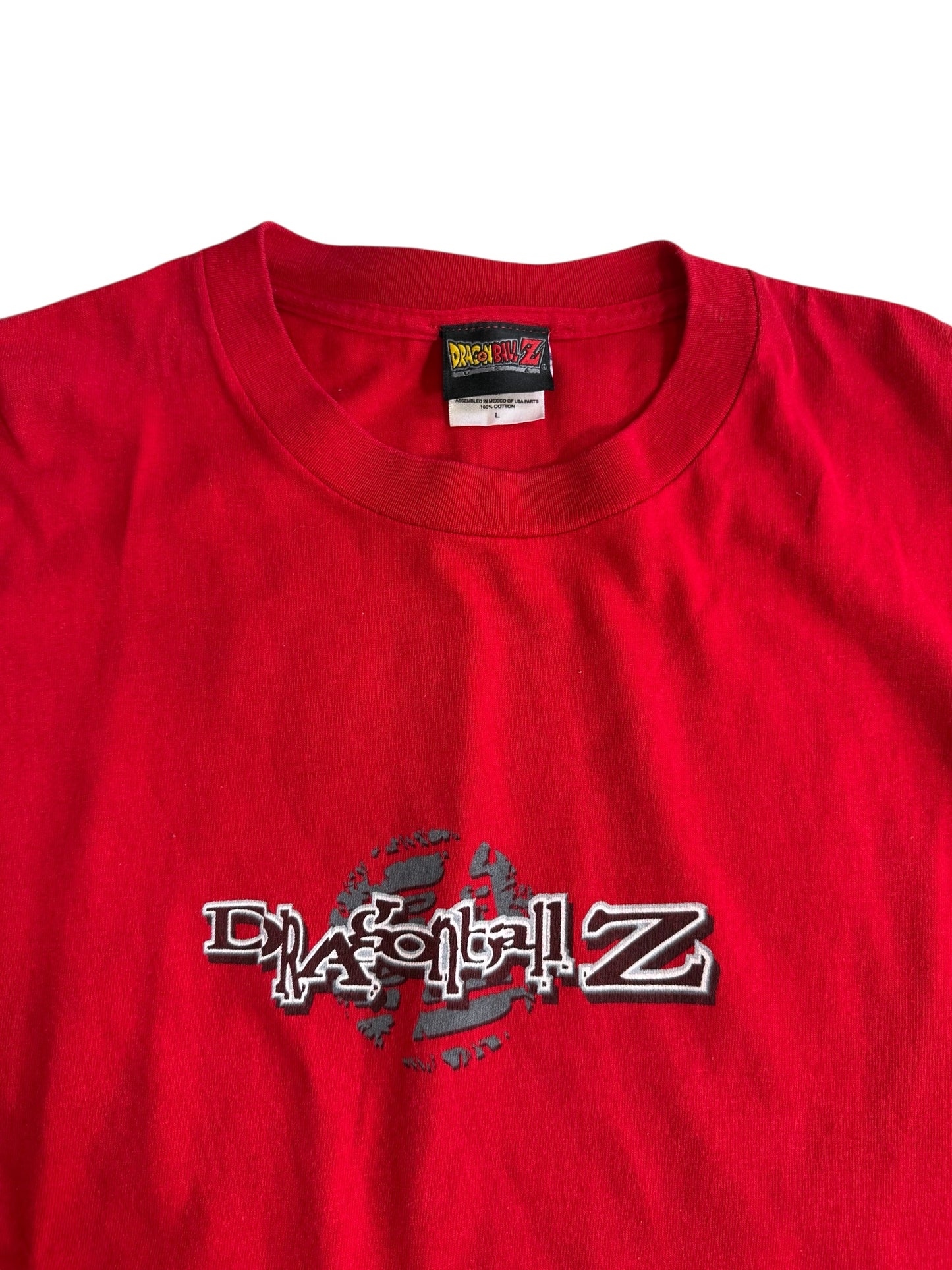 Vintage 2002 Dragon Ball Z Long Sleeve Shirt Red Anime Graphic