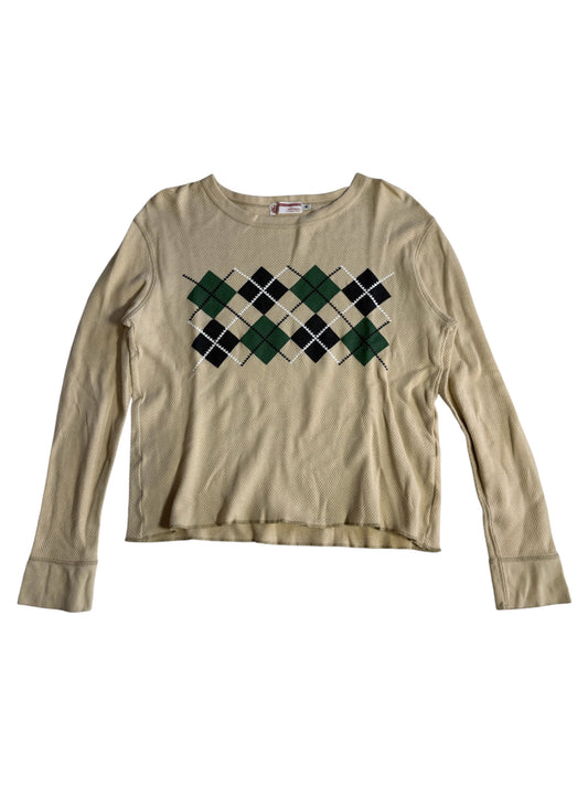 Vintage A Bathing Ape Argyle Waffle Long Sleeve Shirt Made in Japan