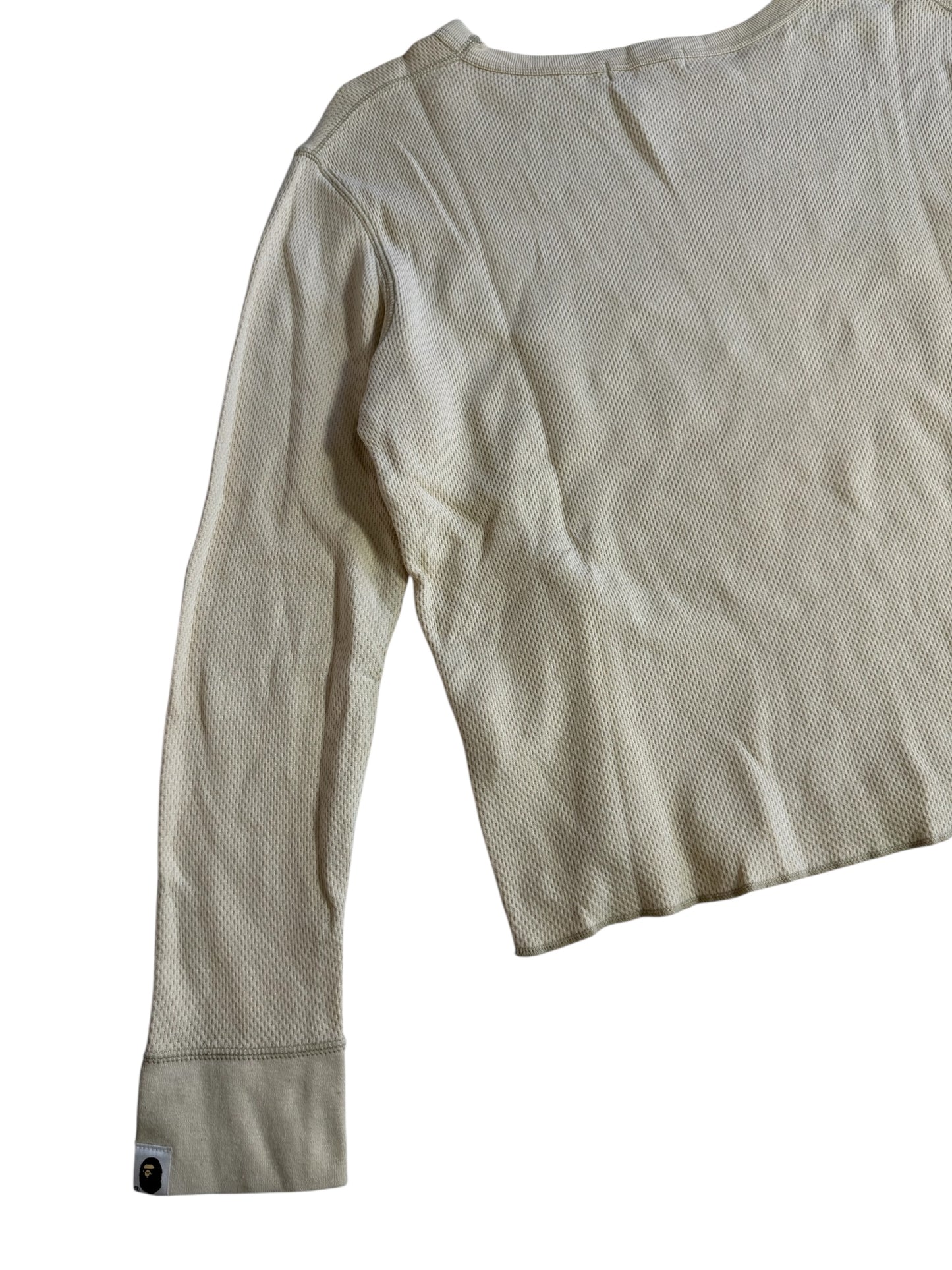 Vintage A Bathing Ape Argyle Waffle Long Sleeve Shirt Made in Japan