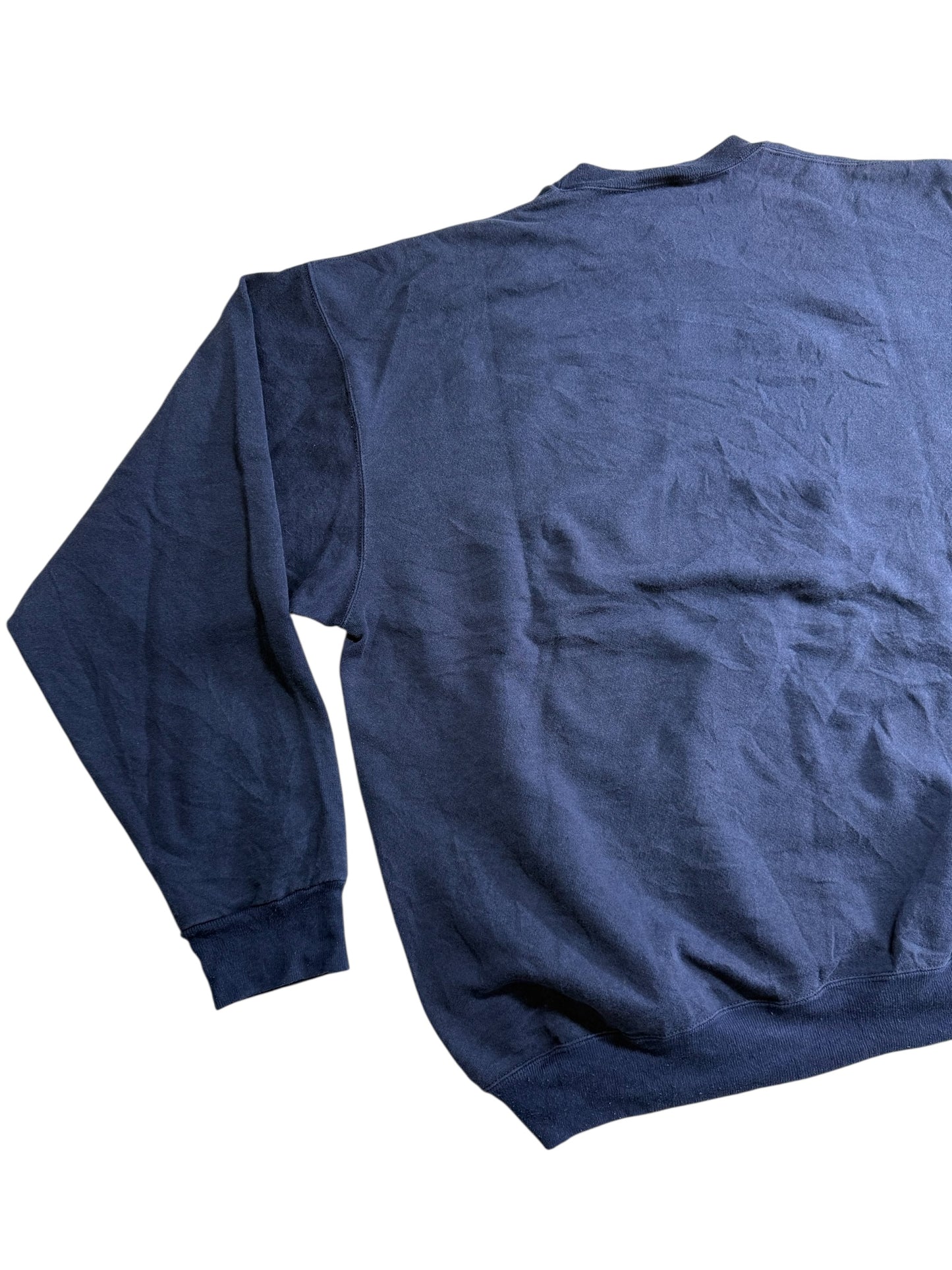 Vintage 1990s PureSweat Classic Blank Navy Crewneck Sweatshirt USA Made Heavyweight